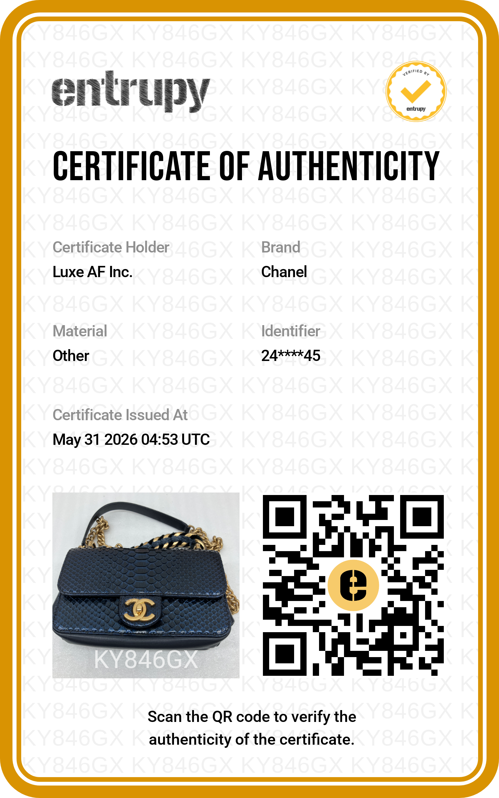 Chanel Classic Flap Metallic Navy Python Leather Shoulder Bag With Gold Hardware(24***45) CC2066