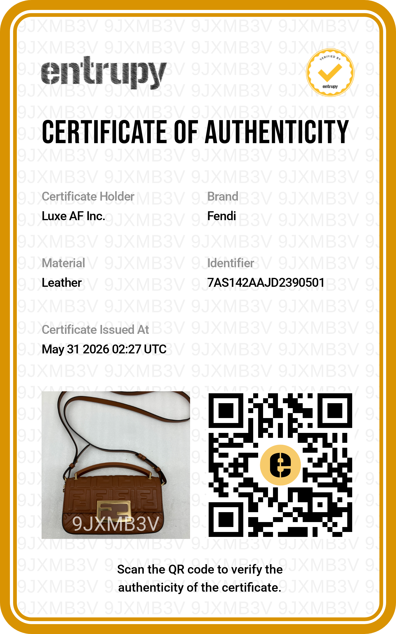 Fendi Baguette Brown Embossed FF Nappa Leather Shoulder Bag FF113