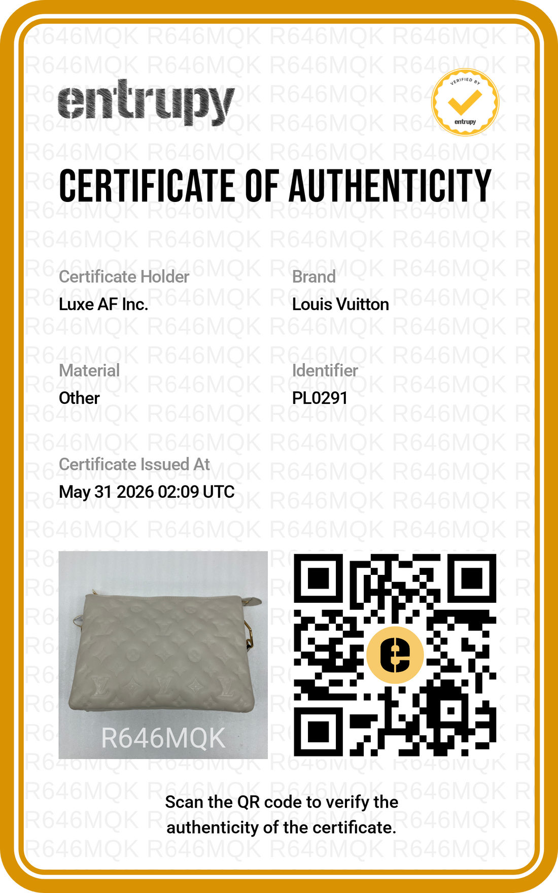 Louis Vuitton Pochette Coussin White Monogram Embossed Leather Shoulder Bag LV2889