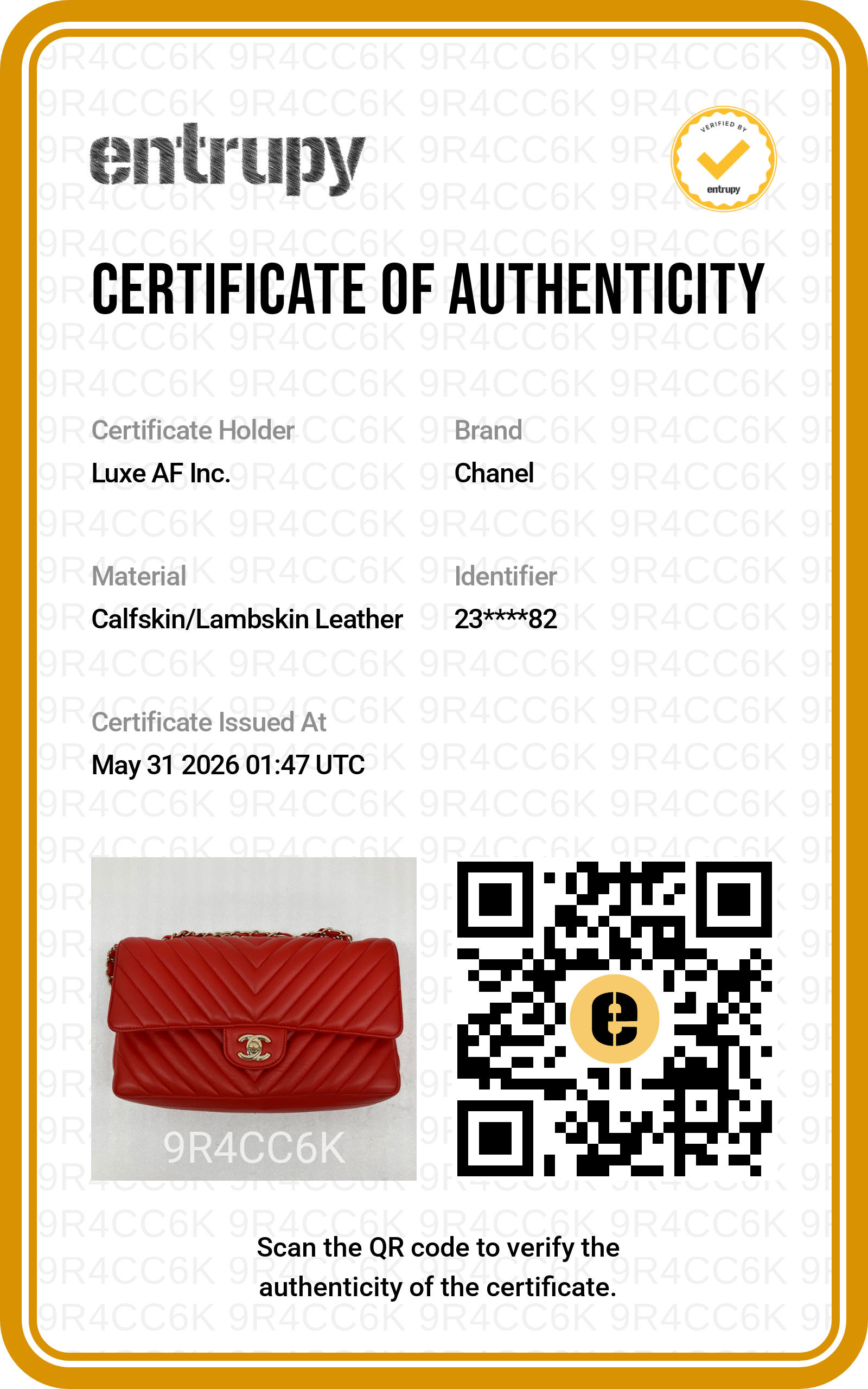 Chanel Classic Flap Red Chevron Quilted Lambskin Flap Bag With Gold Buckle(23***82) CC2062