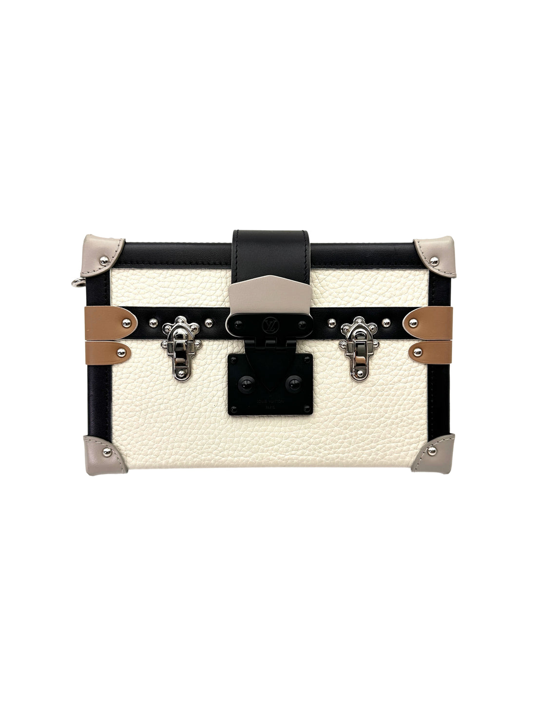 Louis Vuitton Petite Malle Black/White Leather Shoulder Bag LV2901
