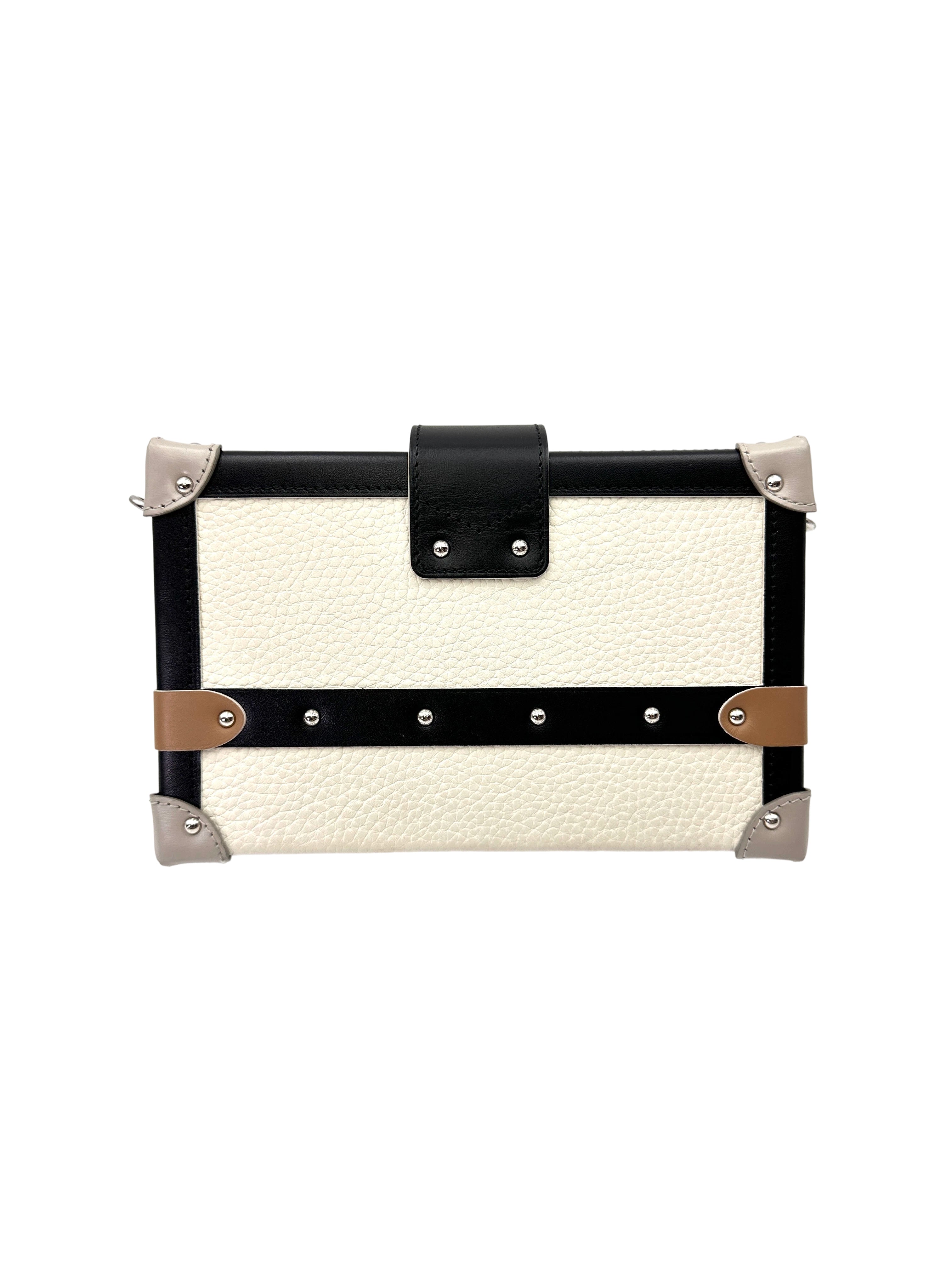 Louis Vuitton Petite Malle Black/White Leather Shoulder Bag LV2901