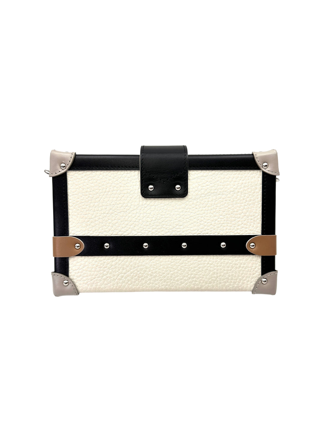 Louis Vuitton Petite Malle Black/White Leather Shoulder Bag LV2901