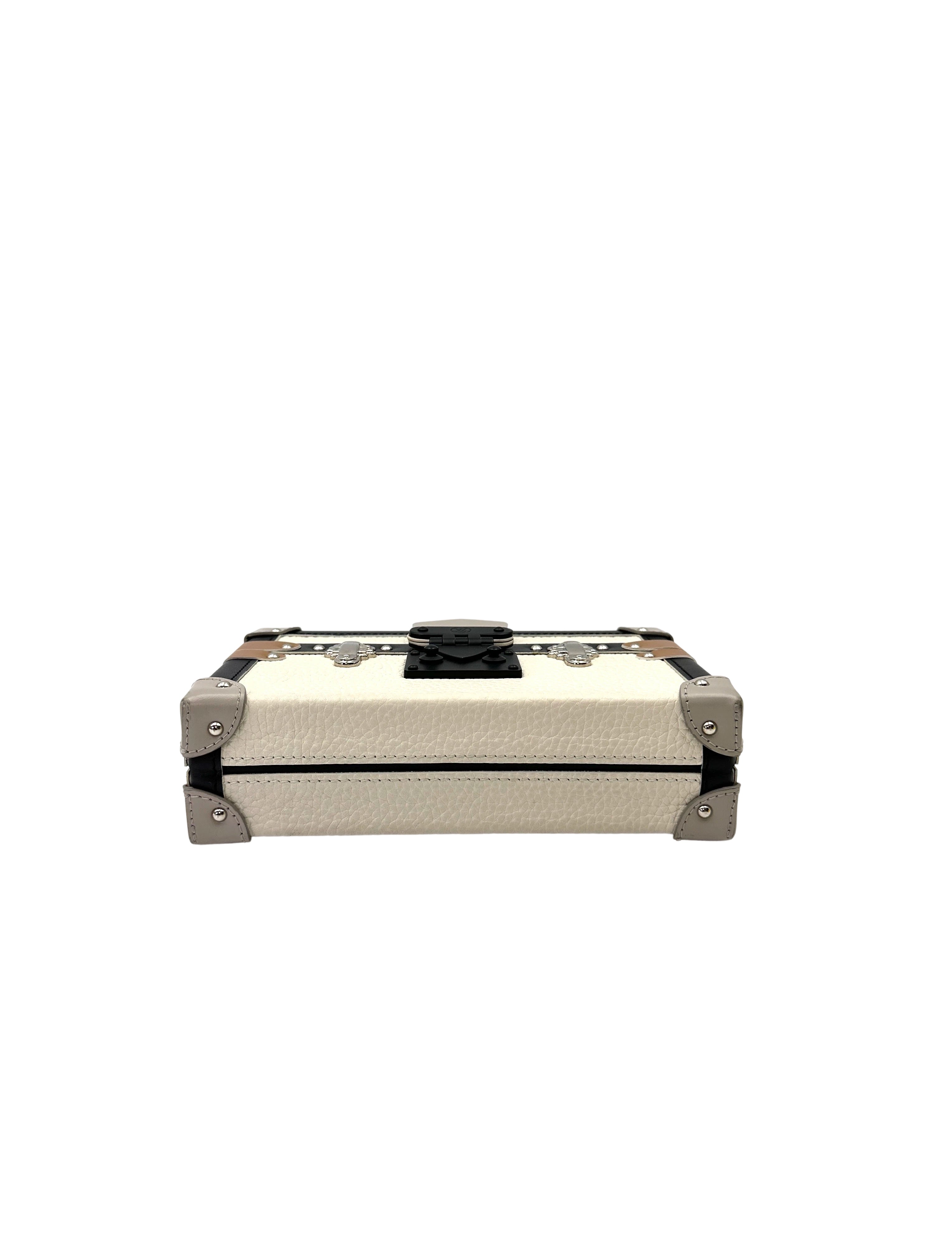 Louis Vuitton Petite Malle Black/White Leather Shoulder Bag LV2901