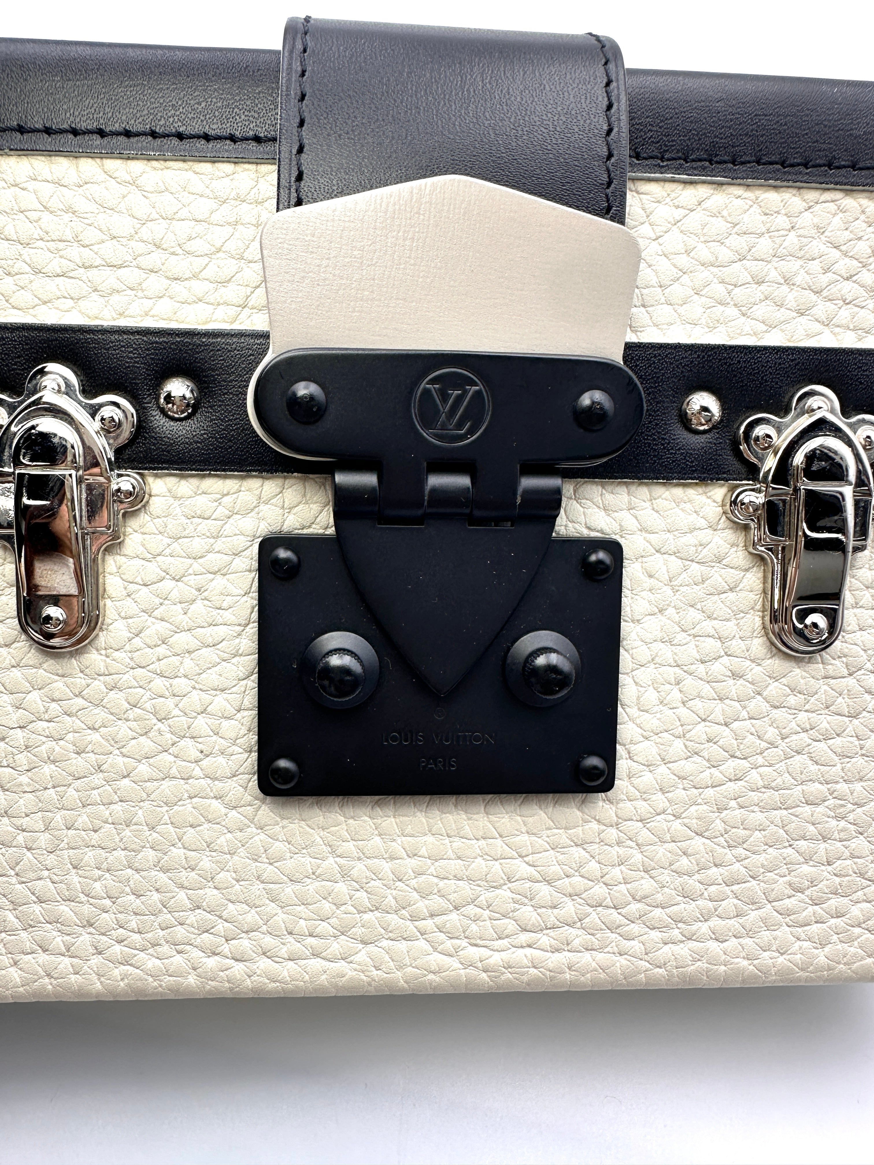 Louis Vuitton Petite Malle Black/White Leather Shoulder Bag LV2901