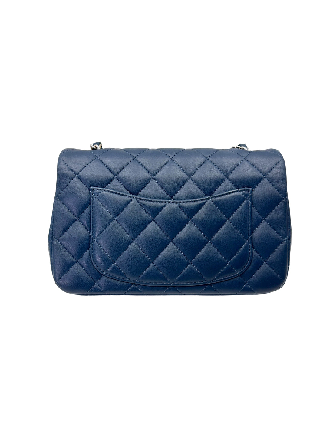 Chanel Classic Flap Blue Quilted Lambskin Flap Bag With Silver Buckle(28***12) CC2070