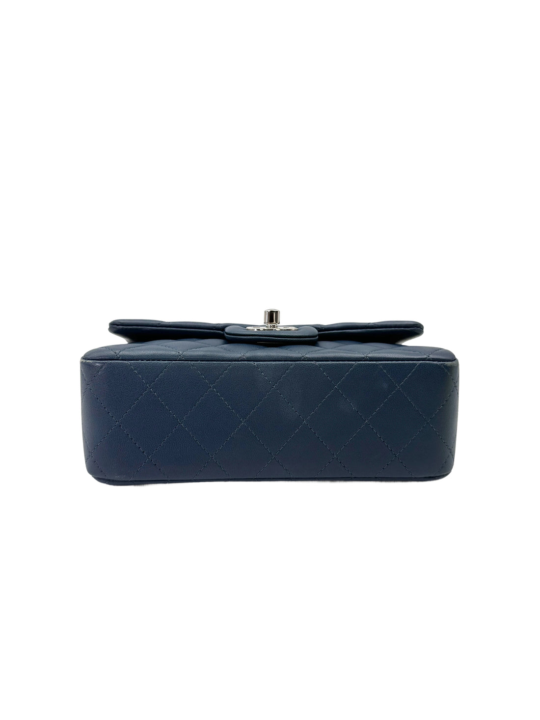 Chanel Classic Flap Blue Quilted Lambskin Flap Bag With Silver Buckle(28***12) CC2070