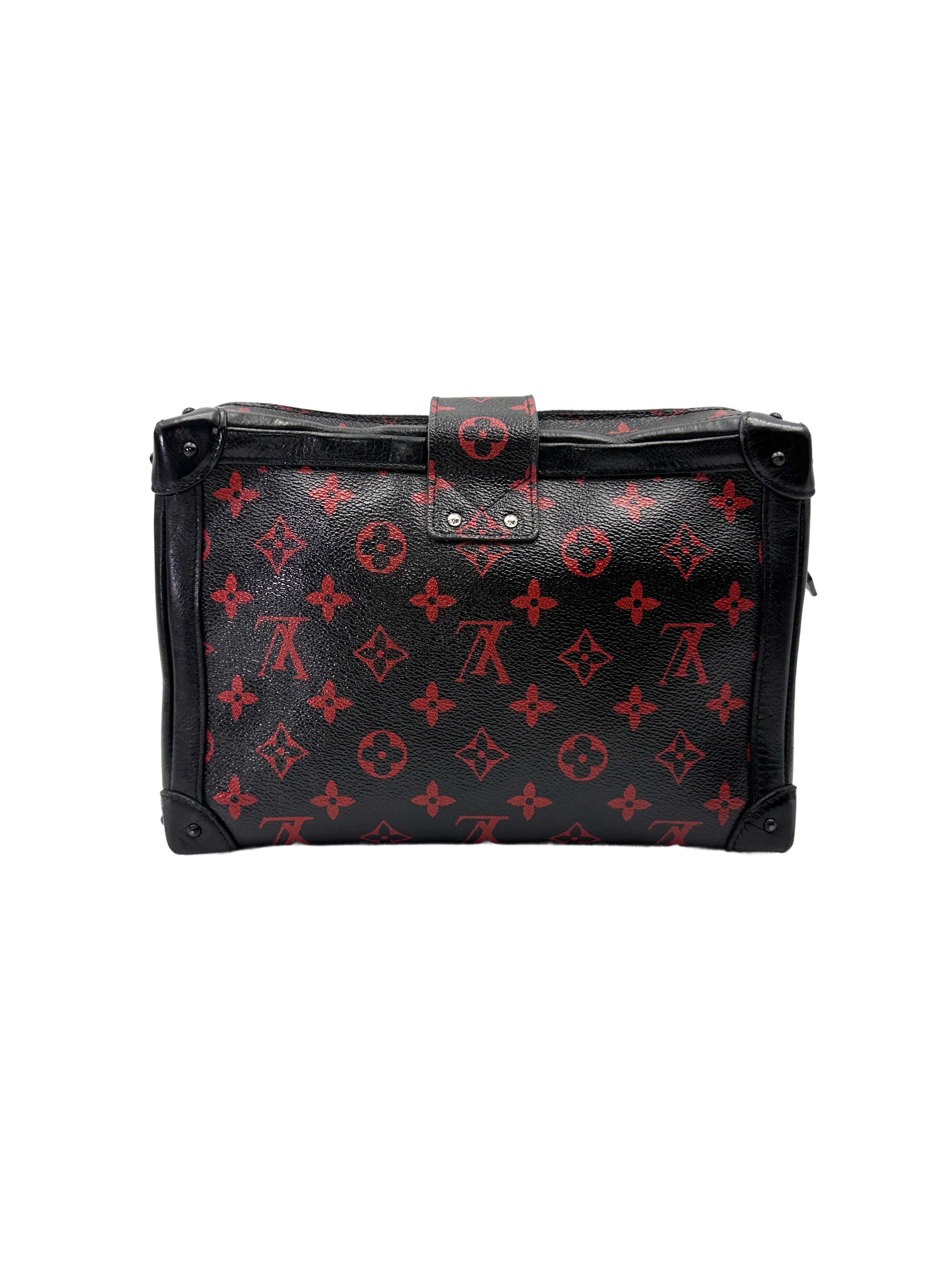 Louis Vuitton Petite Malle Black/Red Monogram Infrarouge Soft Bag LV2899