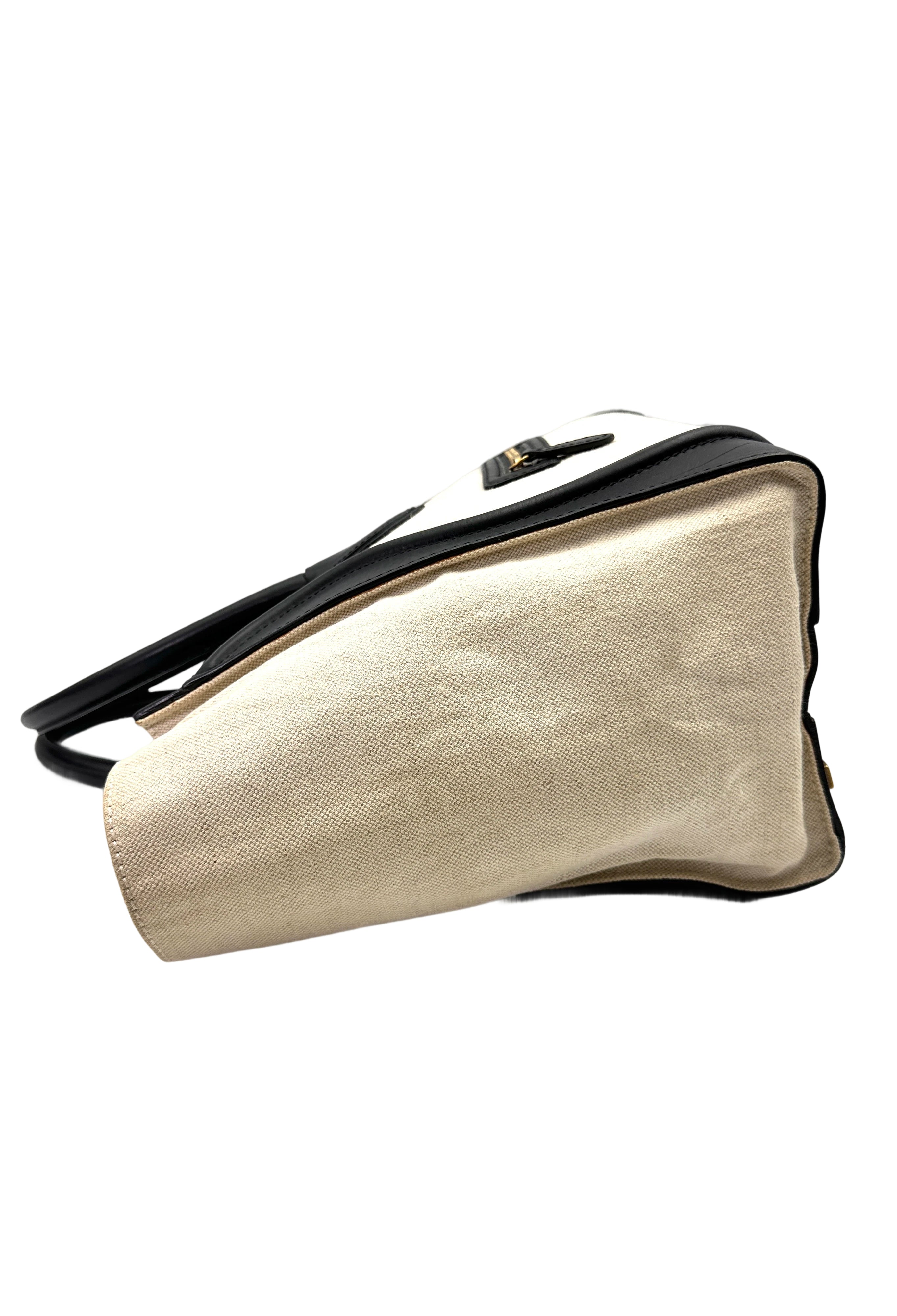 Celine Luggage Black/Beige Leather Handle Bag CE168