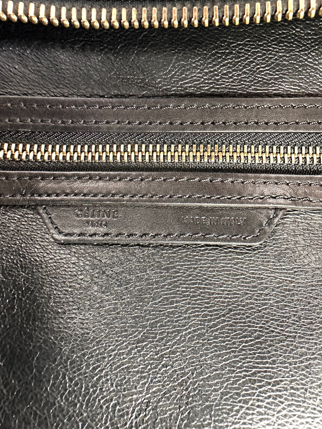 Celine Luggage Black/Beige Leather Handle Bag CE168