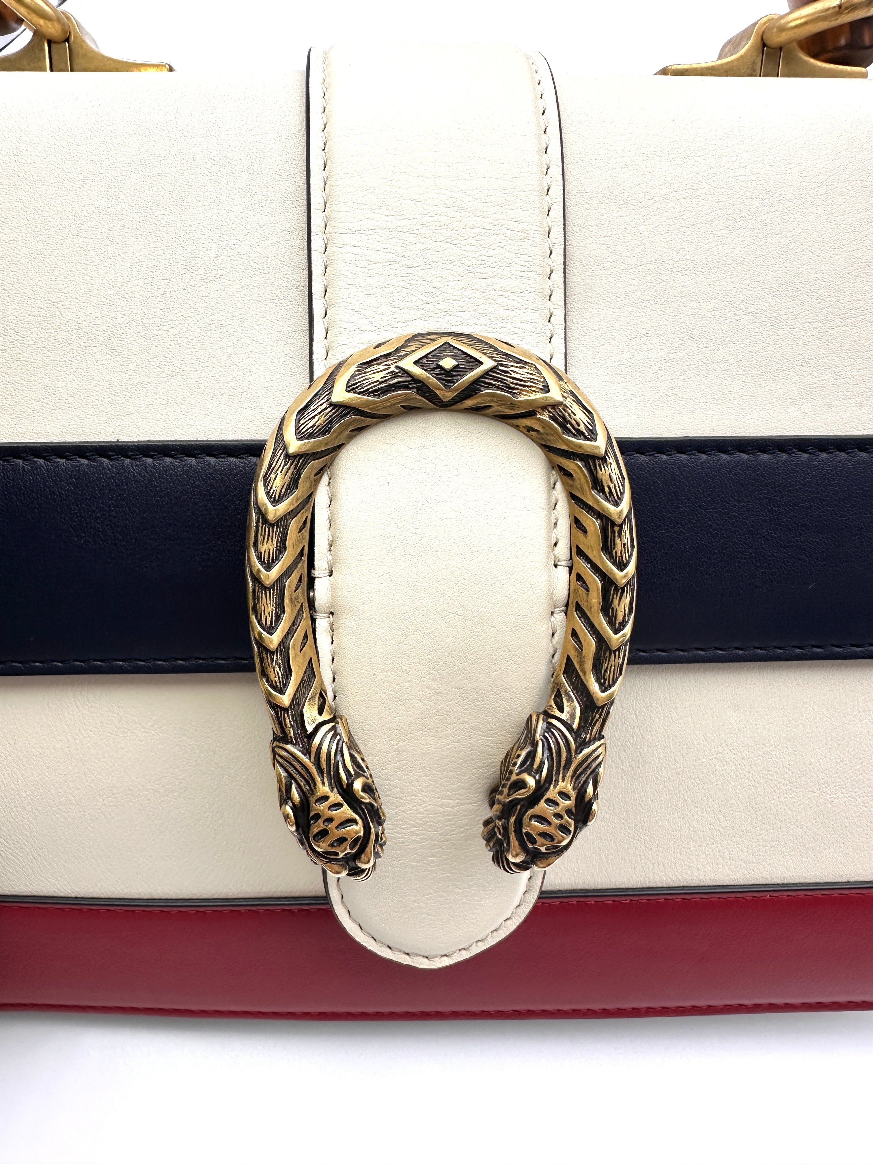 Gucci Dionysus Multicolor Leather Bamboo Top Handle Bag GG1156