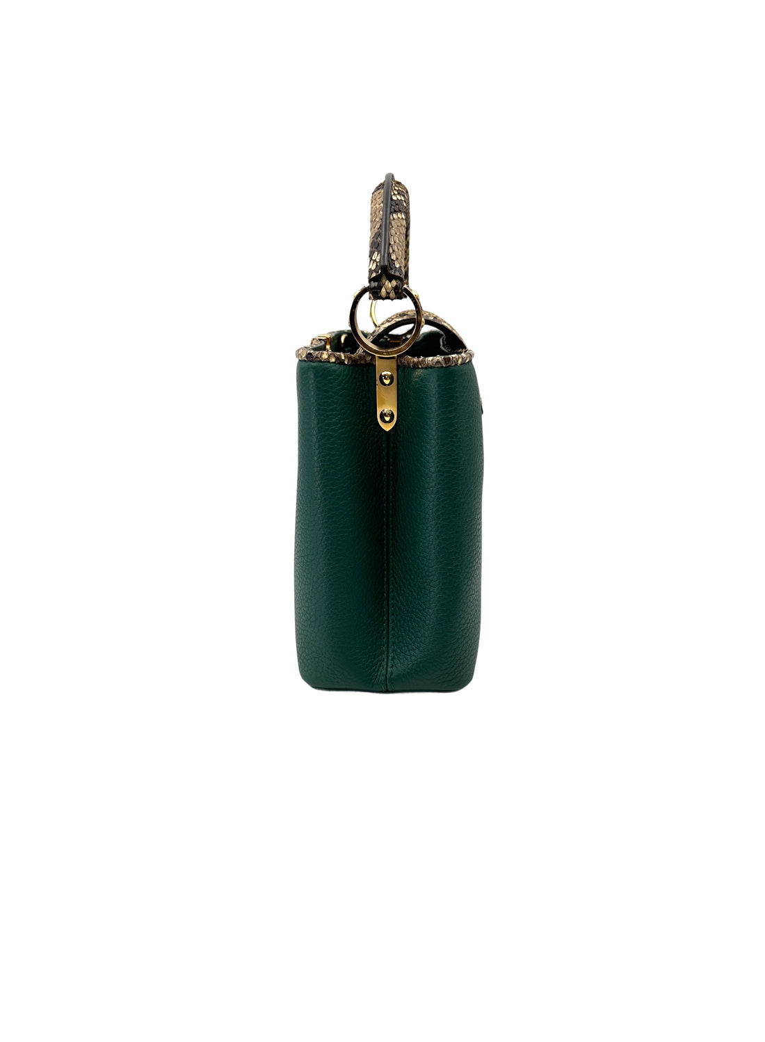 Louis Vuitton Capucines BB Green Leather Python Handle Bag LV2906
