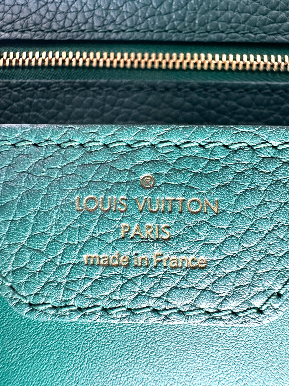 Louis Vuitton Capucines BB Green Leather Python Handle Bag LV2906