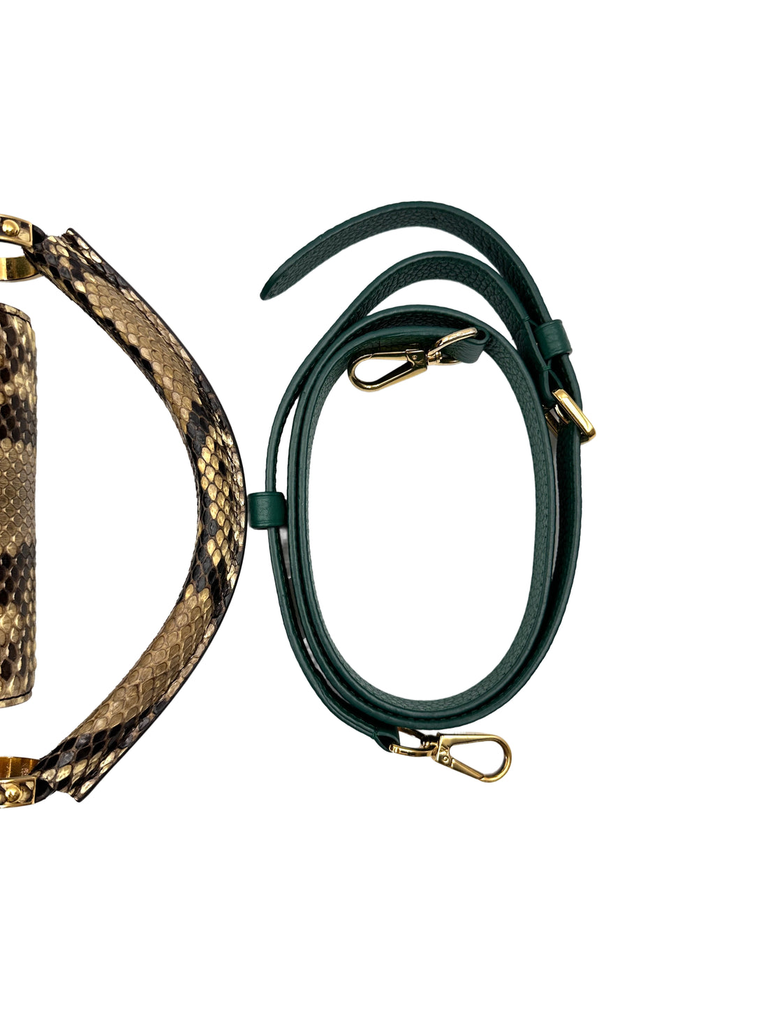 Louis Vuitton Capucines BB Green Leather Python Handle Bag LV2906