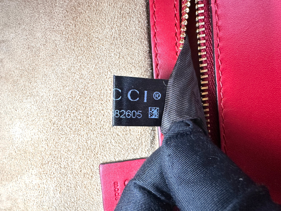 Gucci Sylvie Red Leather Large Size Shoulder Bag GG1157