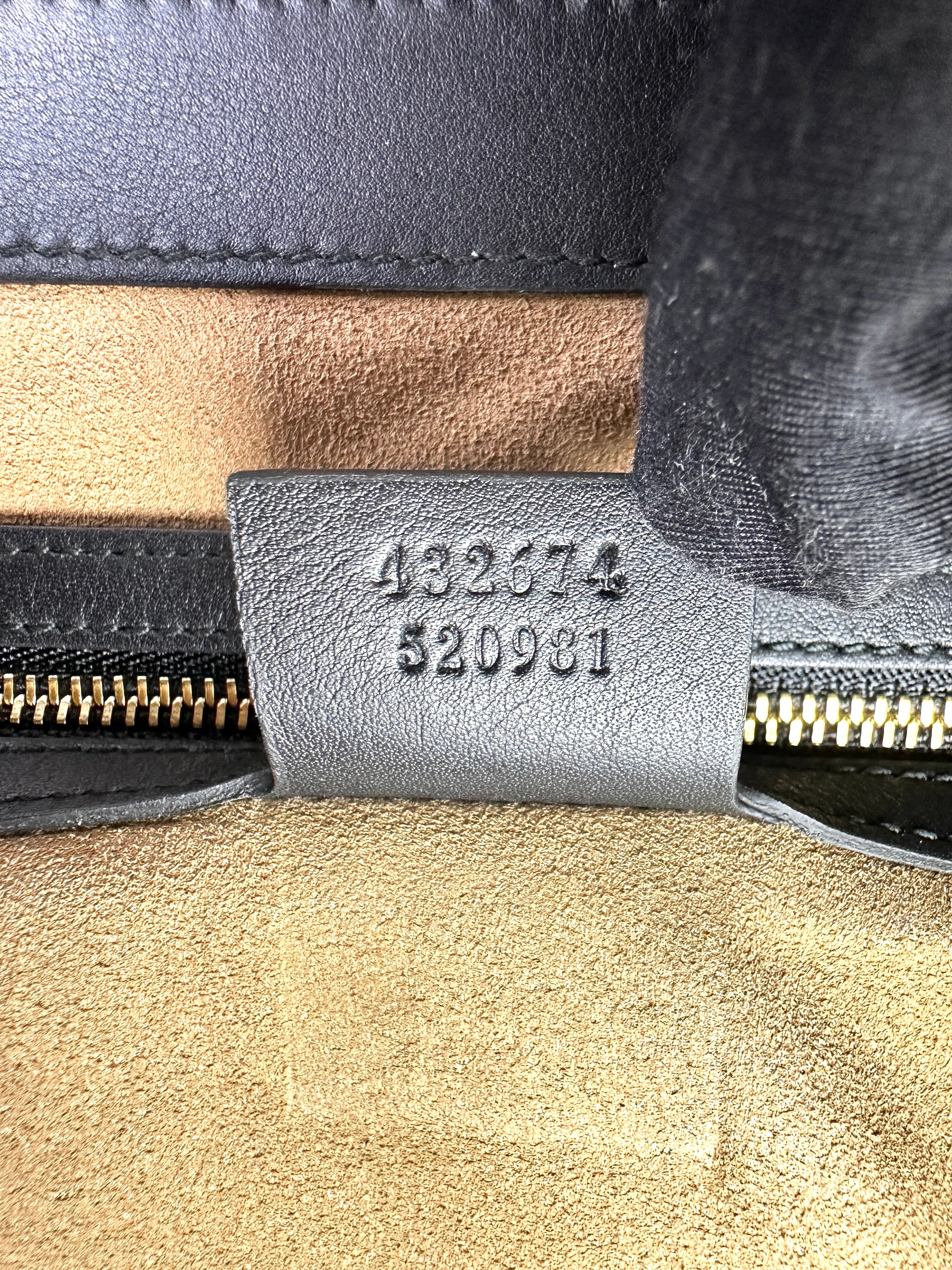 Gucci Padlock GG Canvas & Black Leather Top Handle Bag GG1154