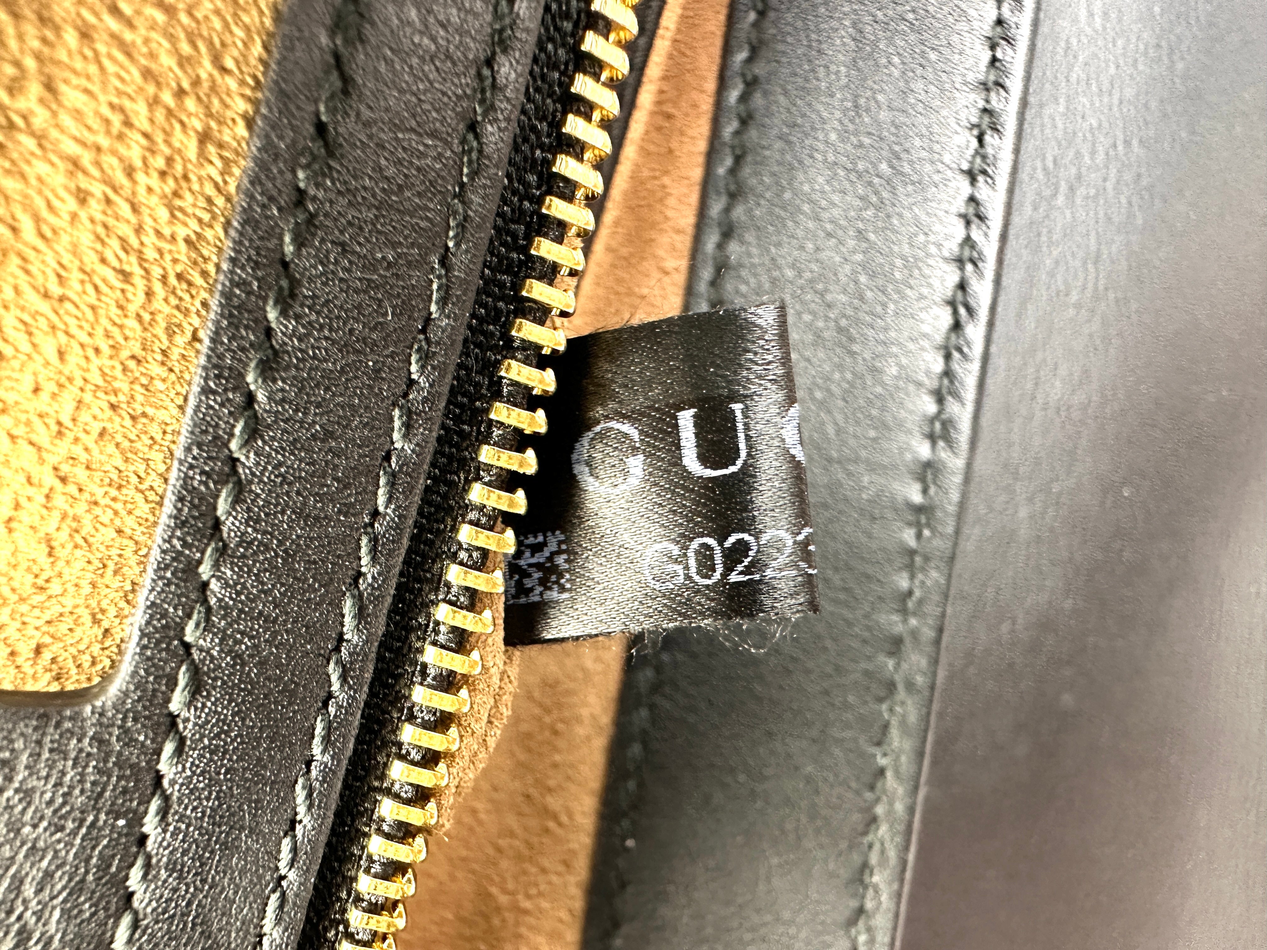 Gucci Padlock GG Canvas & Black Leather Top Handle Bag GG1154