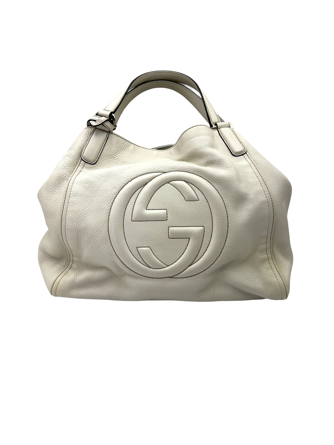 Gucci Soho White Leather Hobo Bag GG1159