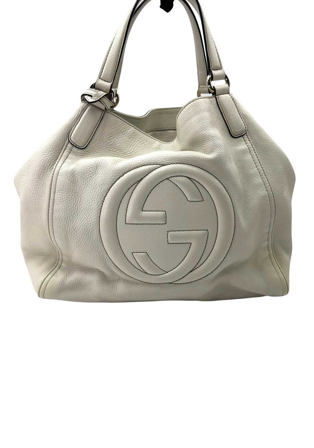 Gucci Soho White Leather Hobo Bag GG1159