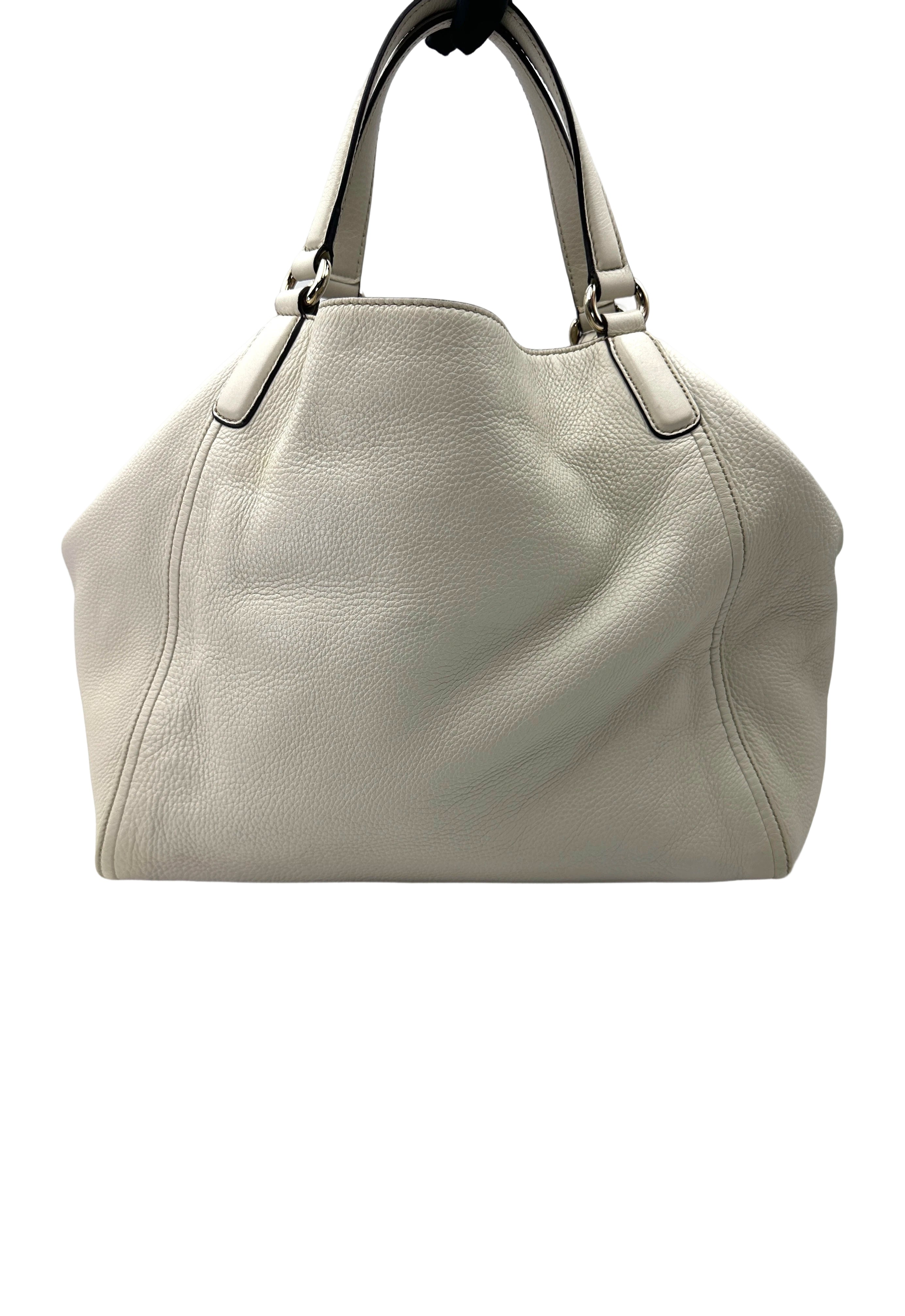 Gucci Soho White Leather Hobo Bag GG1159