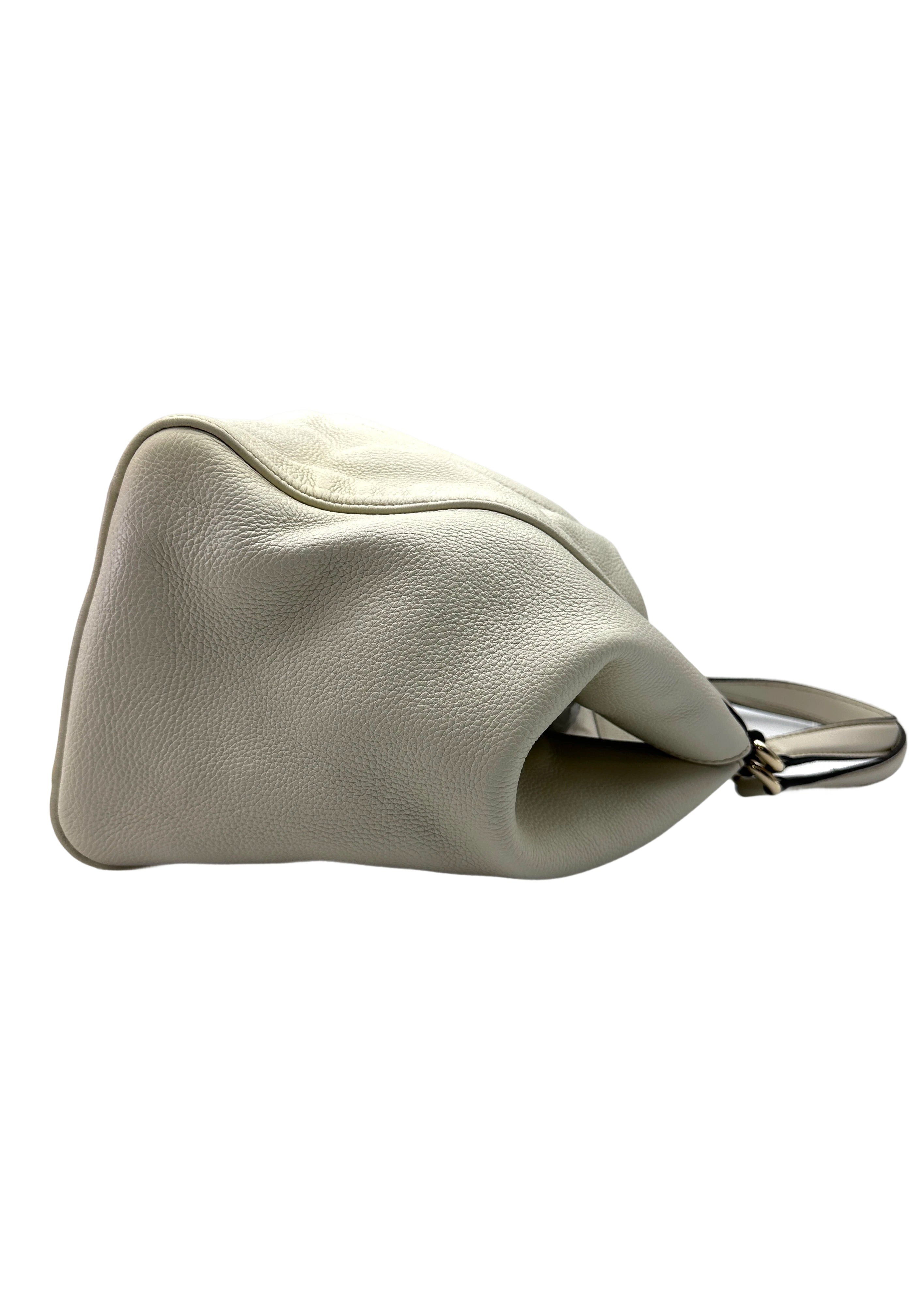 Gucci Soho White Leather Hobo Bag GG1159