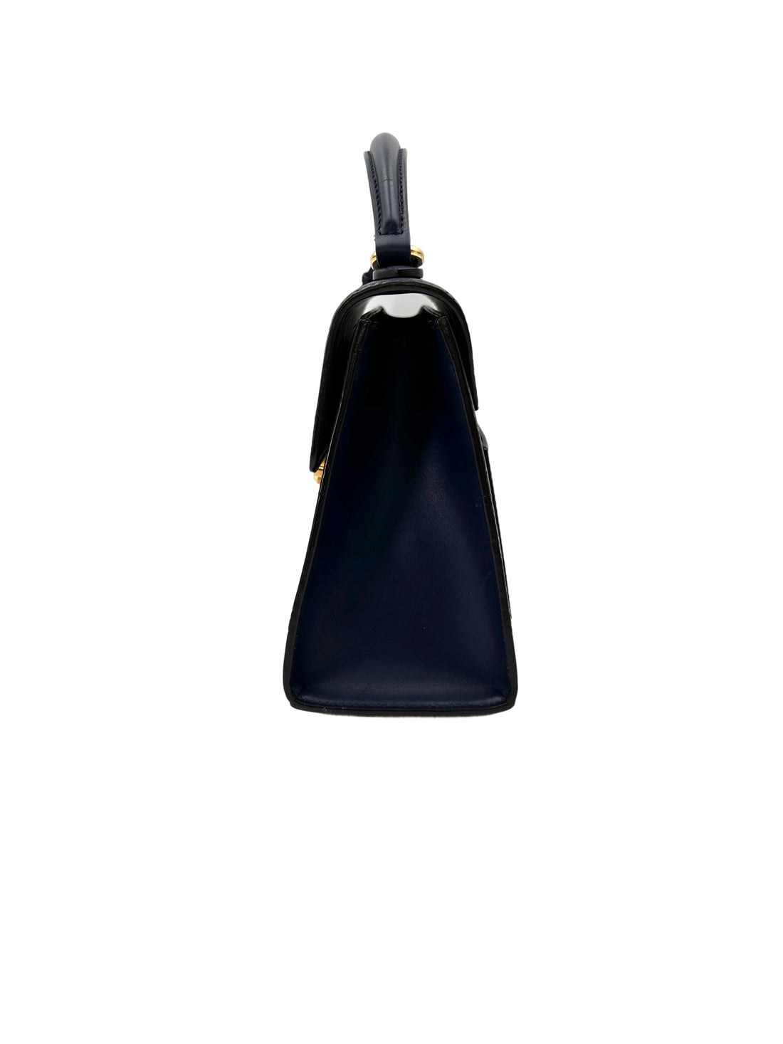 Gucci Padlock Navy Guccissima Leather Top Handle Bag GG1160