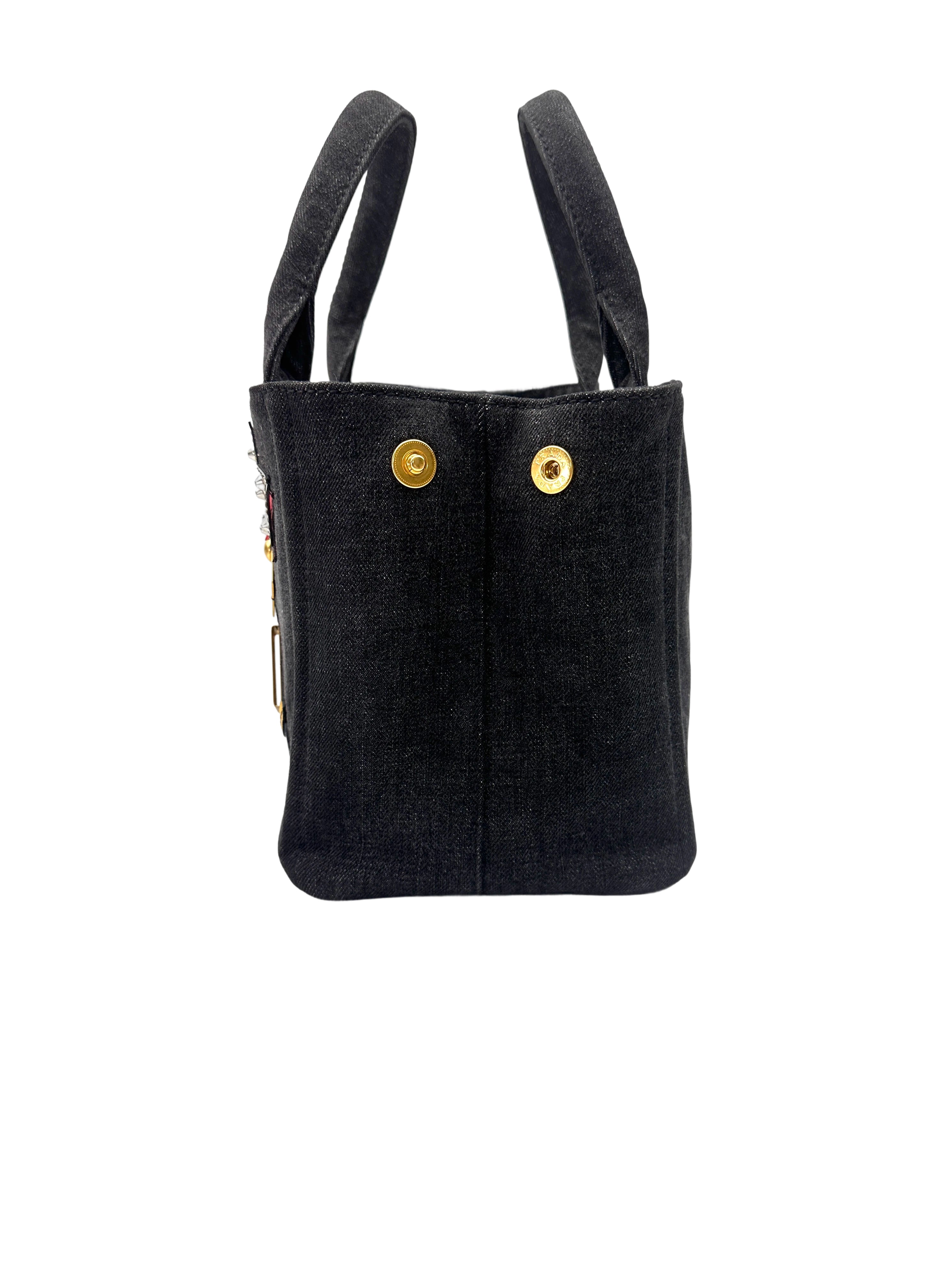 Prada Canapa Robot Denim Handle Bag PR417