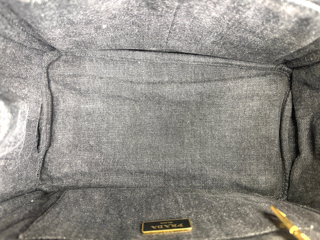 Prada Canapa Robot Denim Handle Bag PR417