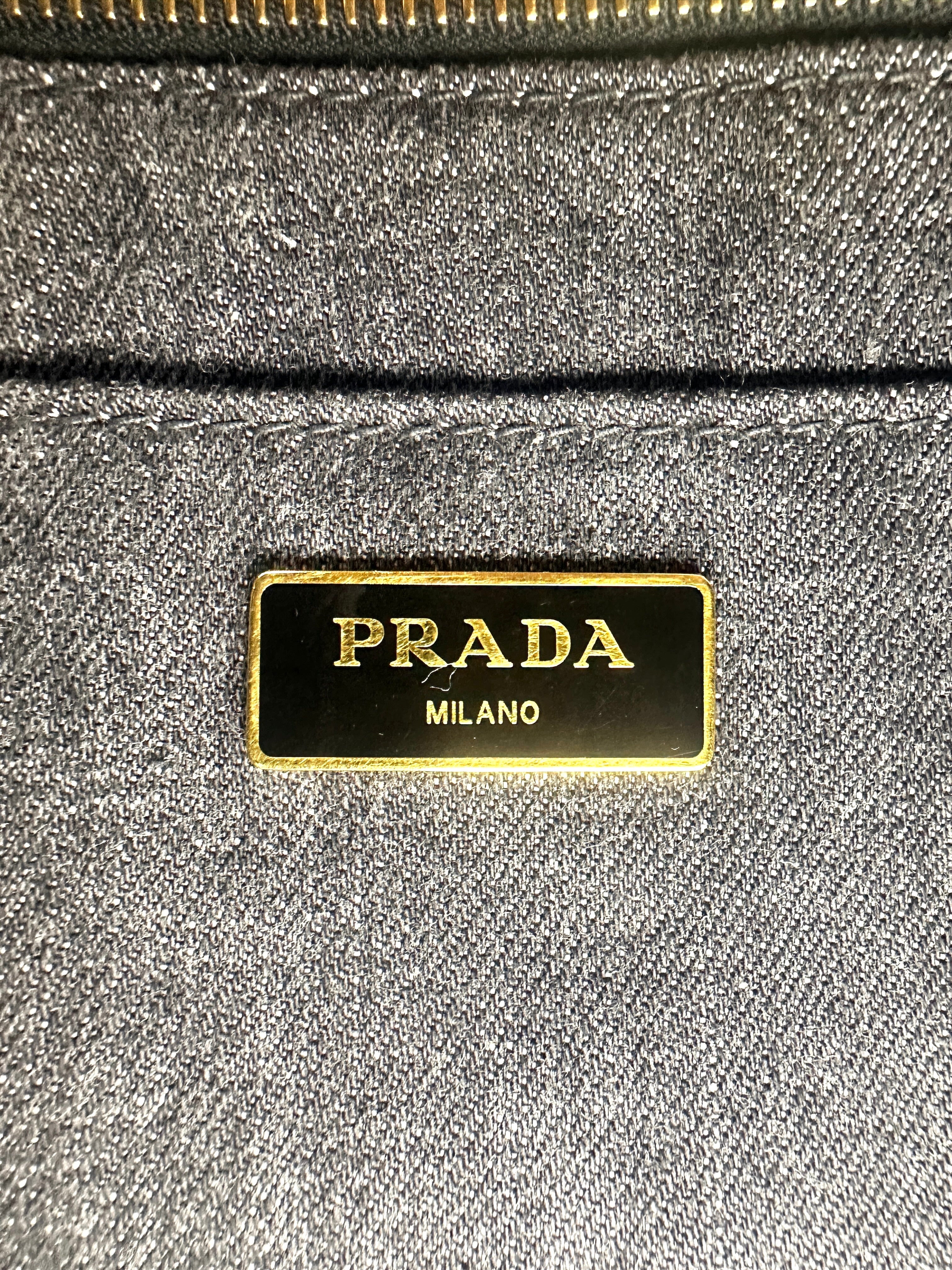 Prada Canapa Robot Denim Handle Bag PR417