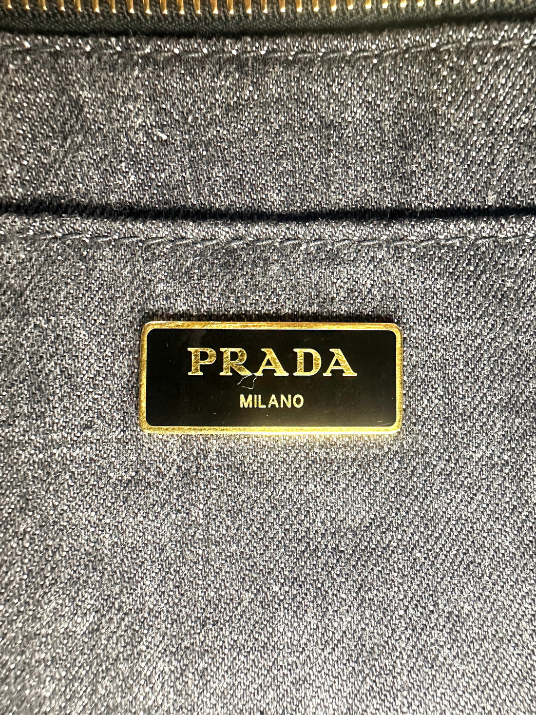Prada Canapa Robot Denim Handle Bag PR417