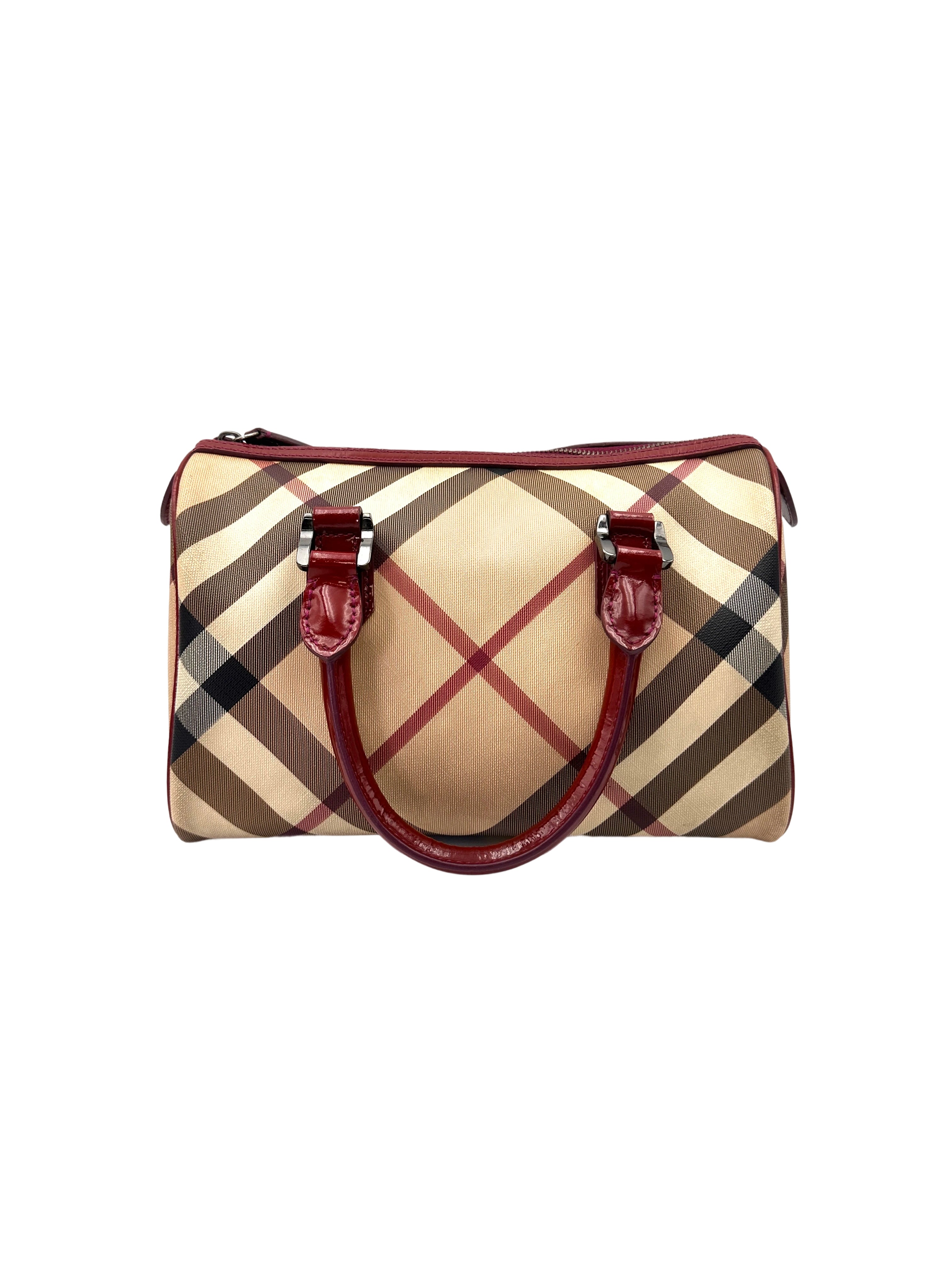Burberry Nova Check Canvas Boston Bag BR67