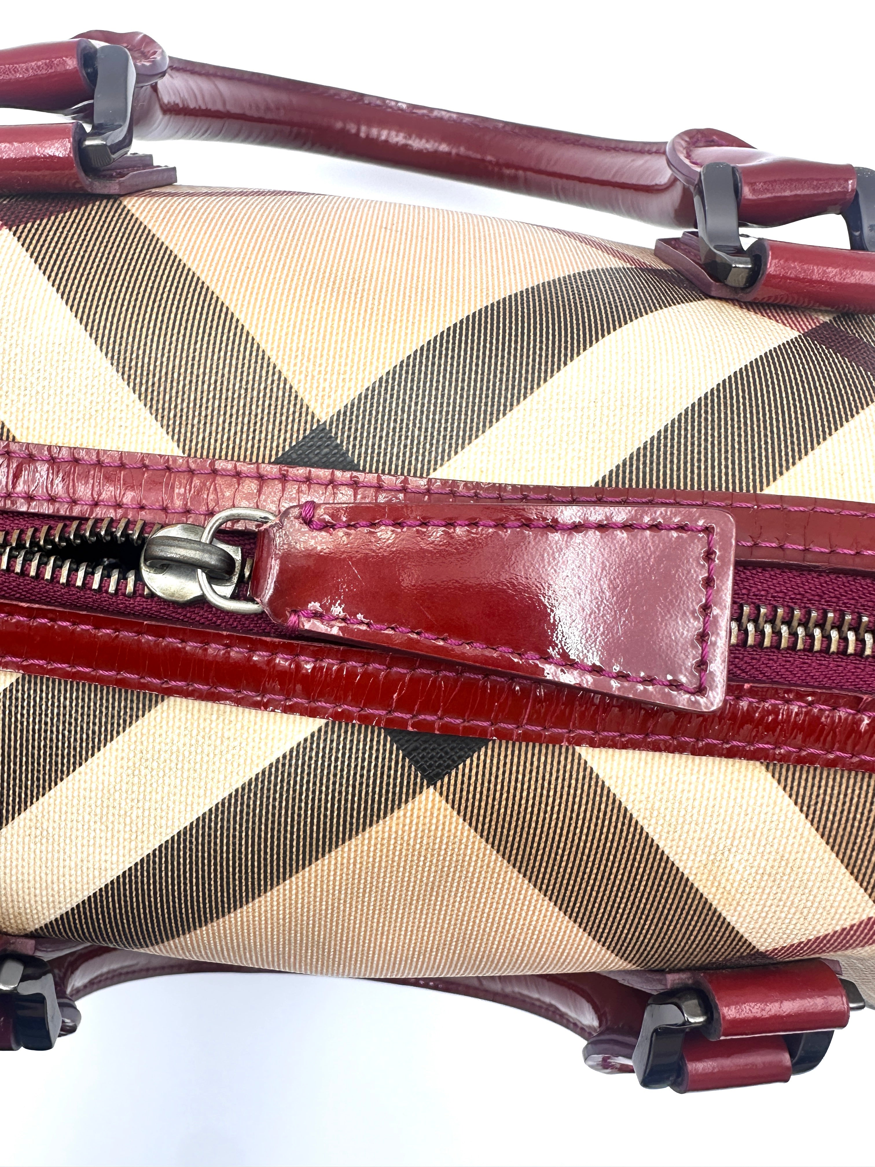 Burberry Nova Check Canvas Boston Bag BR67