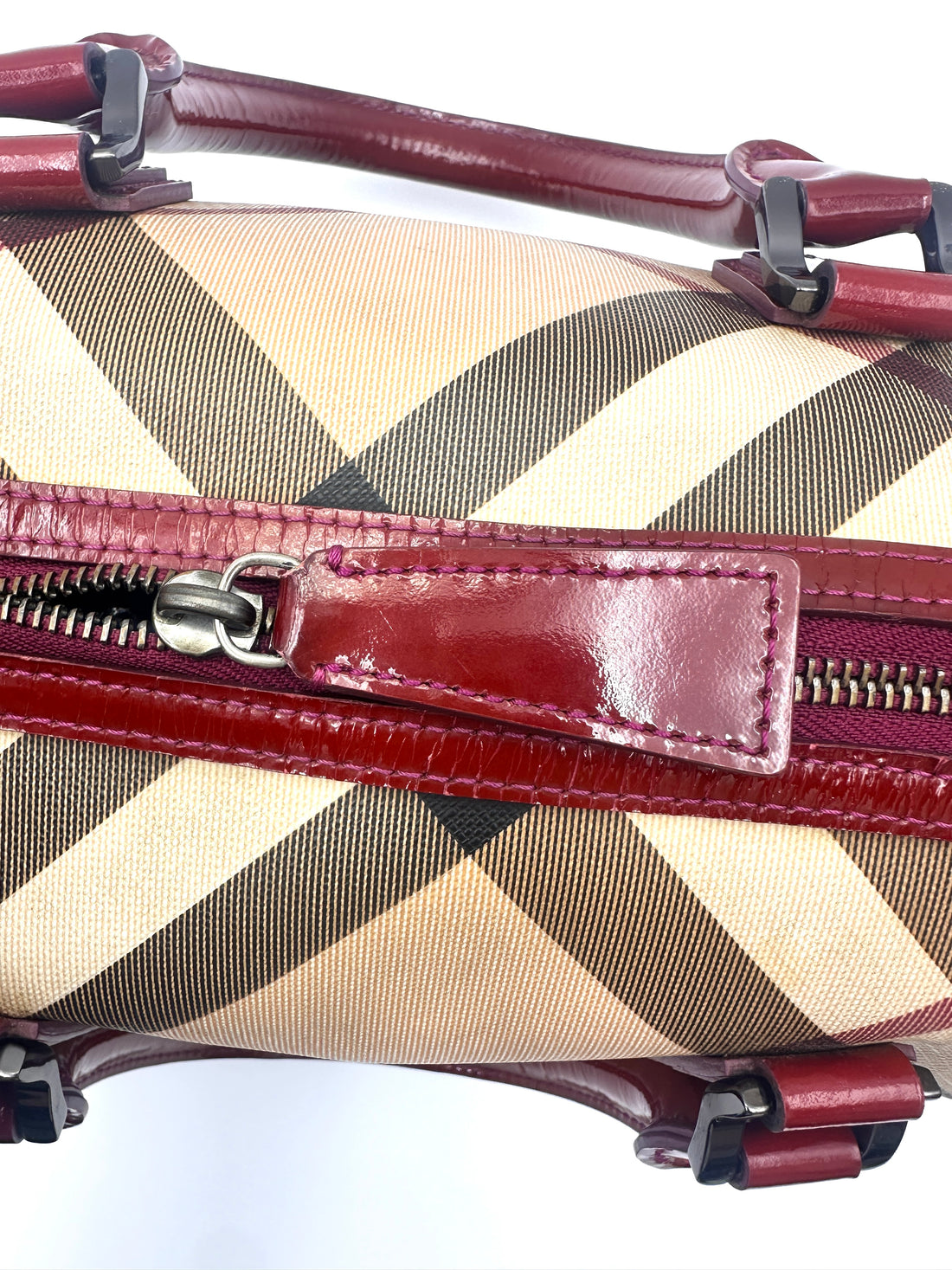 Burberry Nova Check Canvas Boston Bag BR67