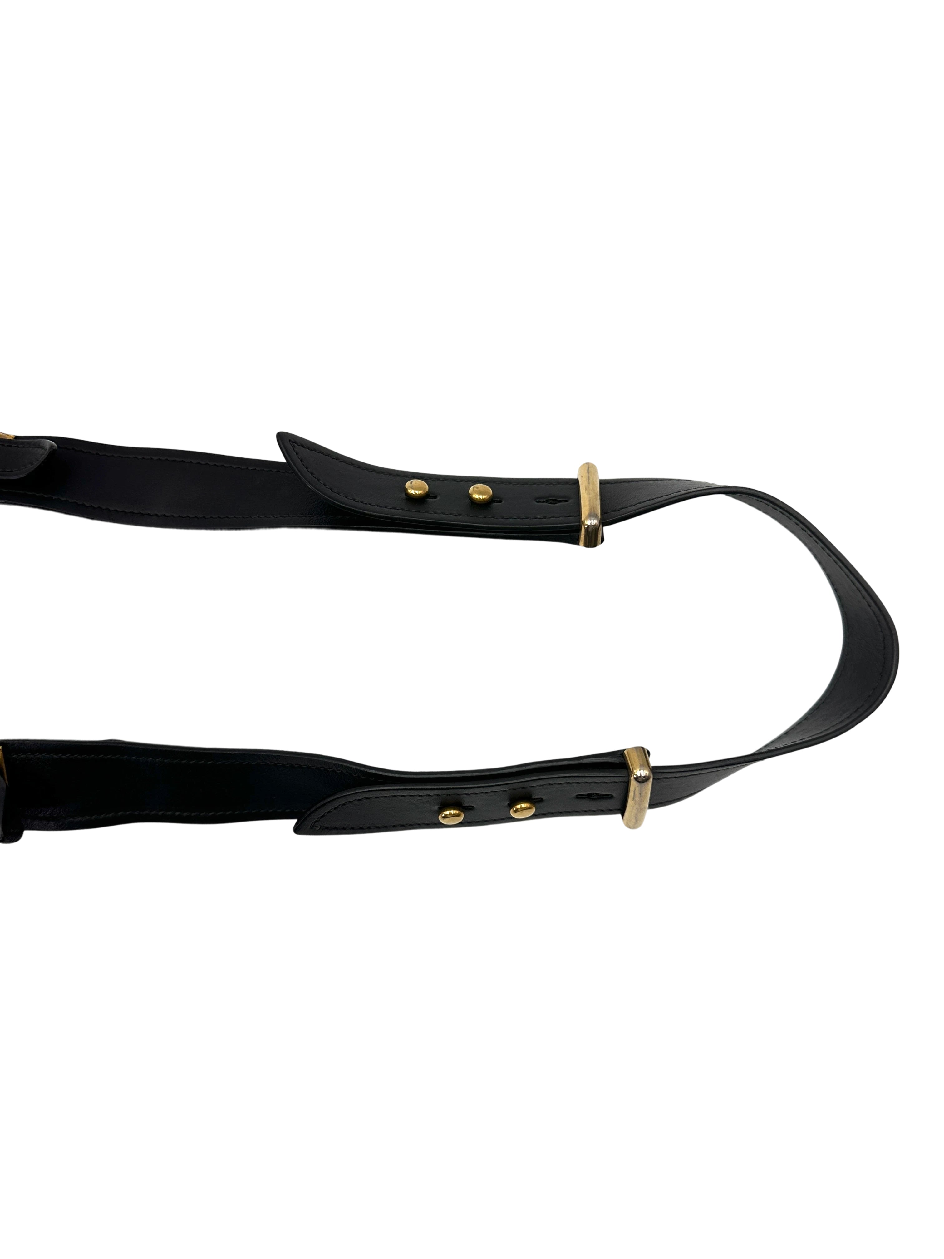 Prada Cahier Black Leather Shoulder Bag PR414