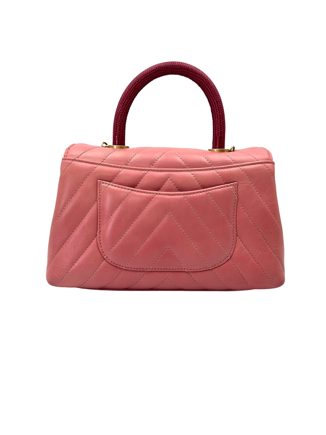 Chanel CoCo Handle Pink Chevron Quilted Leather Shoulder Bag(25***49) CC2072