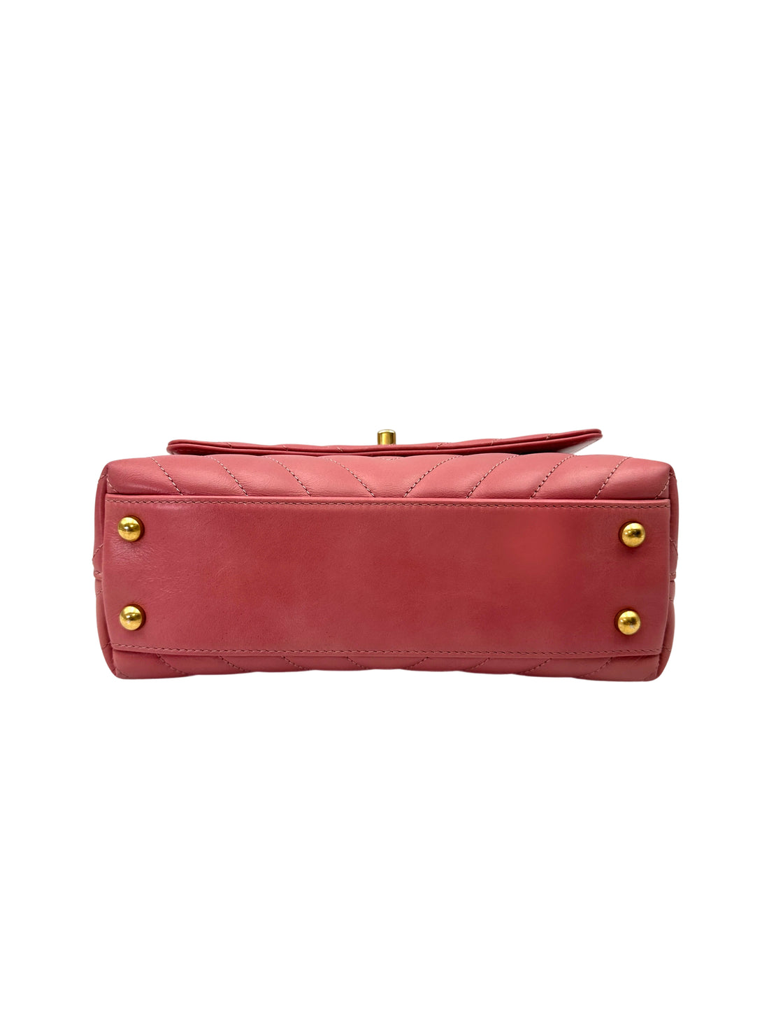 Chanel CoCo Handle Pink Chevron Quilted Leather Shoulder Bag(25***49) CC2072