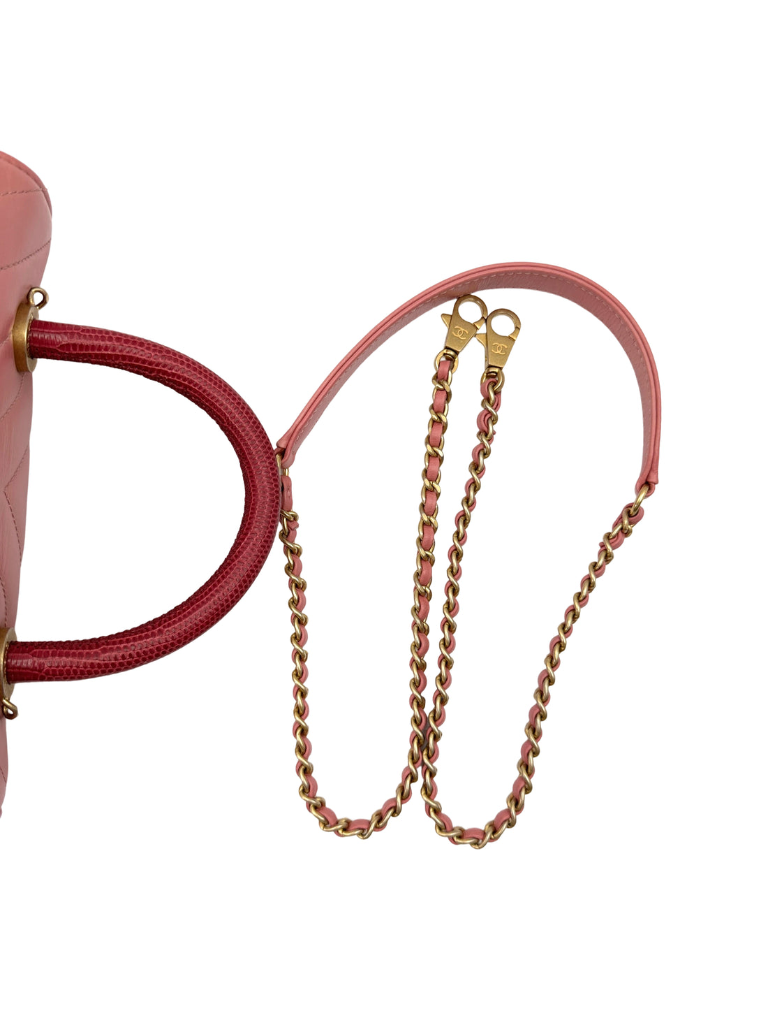 Chanel CoCo Handle Pink Chevron Quilted Leather Shoulder Bag(25***49) CC2072