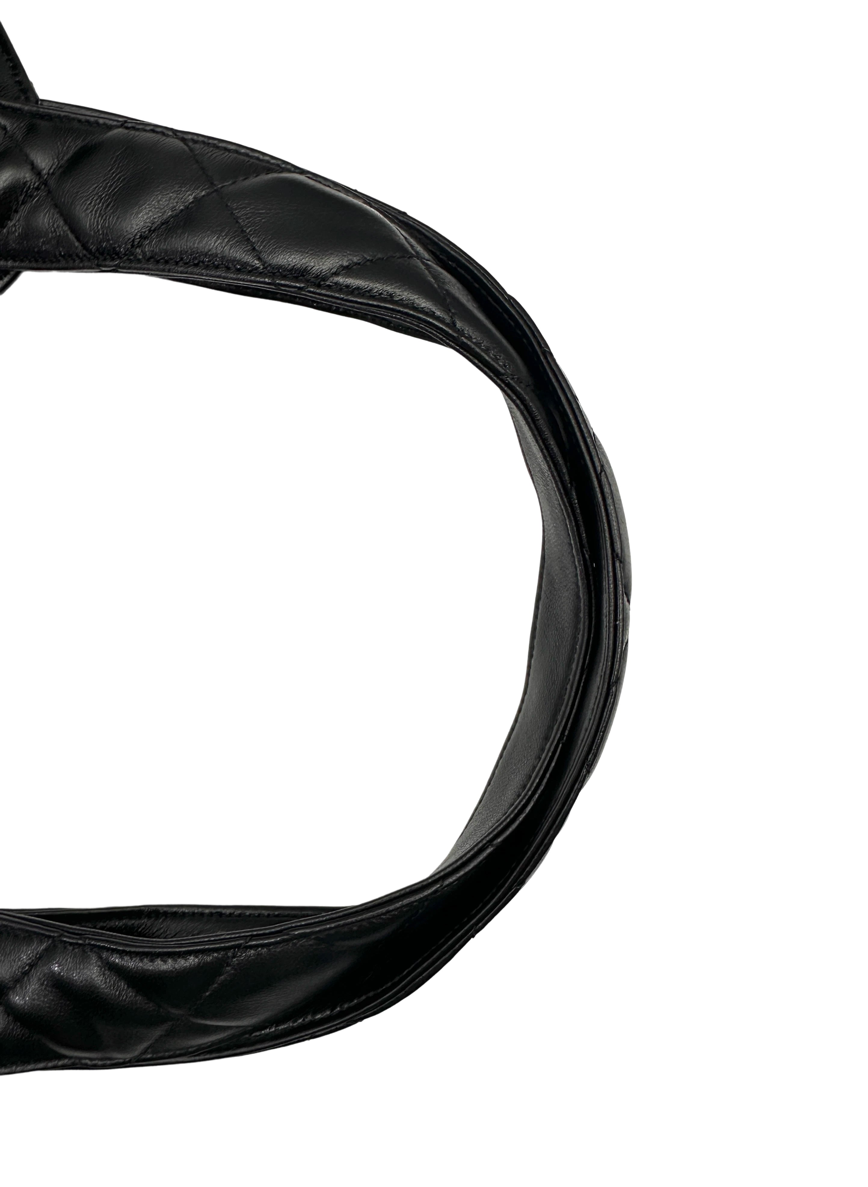 Saint Laurent Lcare Black Quilted Lambskin Large Size Shopping Bag SLE
