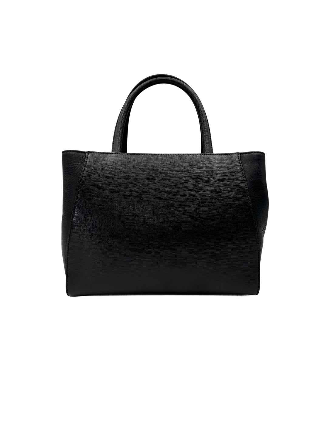 Fendi 2Jours Black Leather Handle Bag FF114