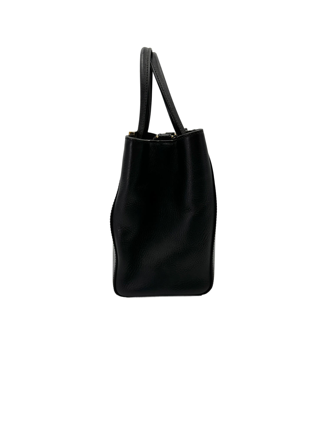 Fendi 2Jours Black Leather Handle Bag FF114