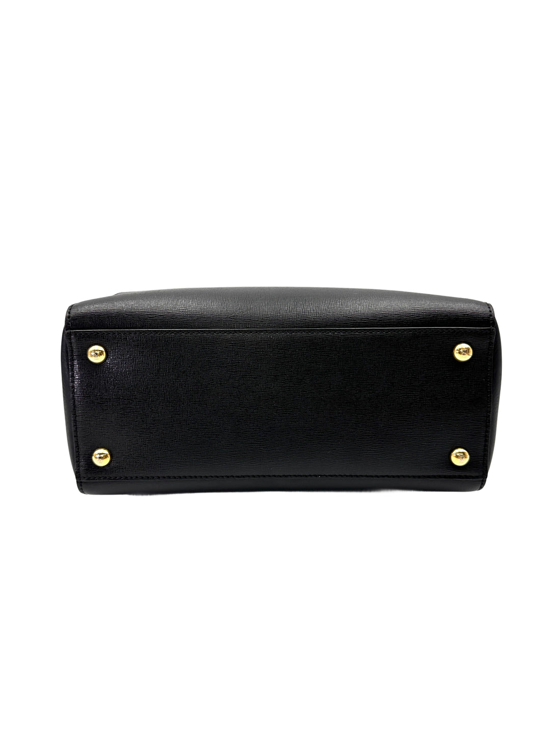 Fendi 2Jours Black Leather Handle Bag FF114