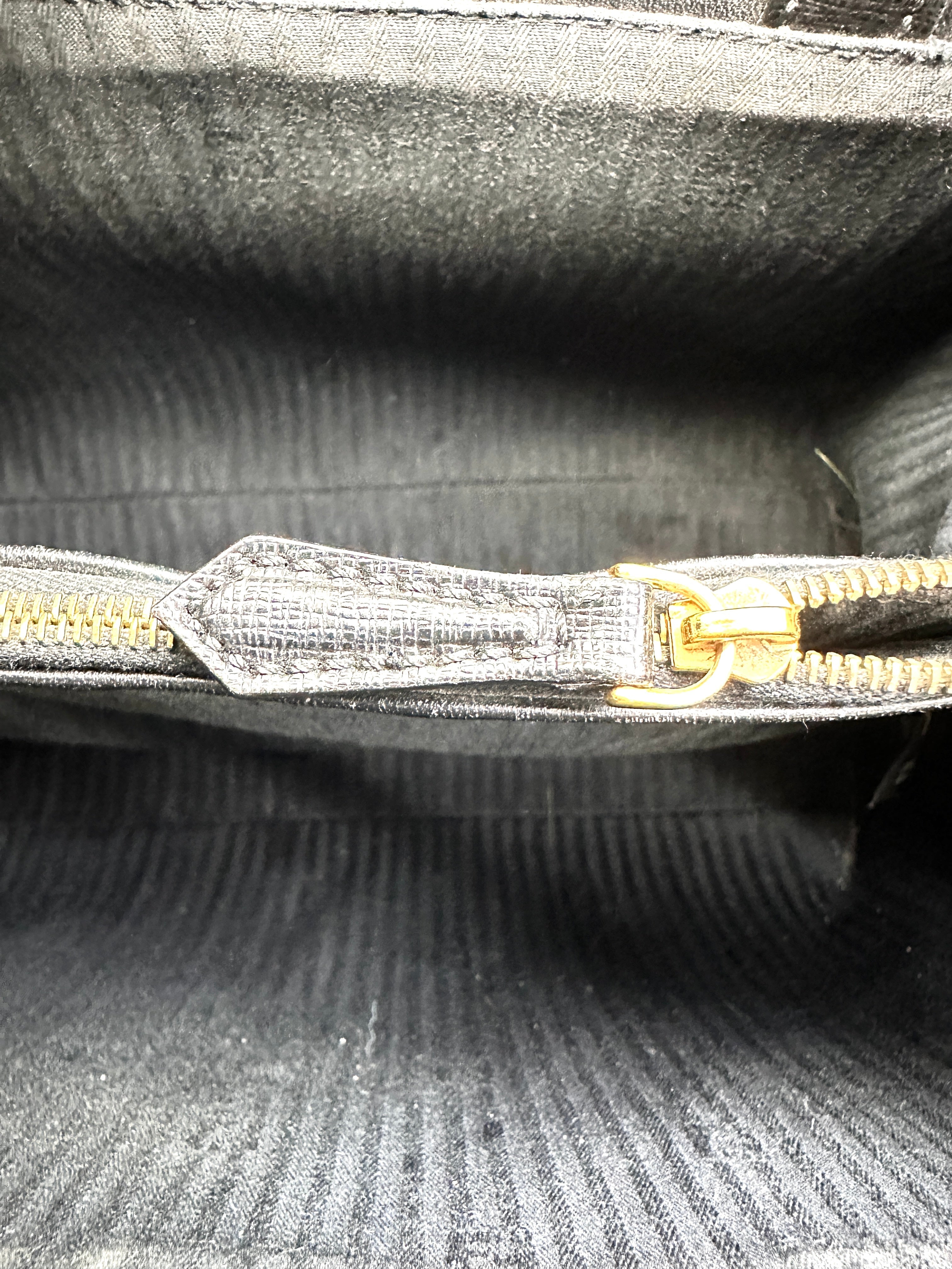 Fendi 2Jours Black Leather Handle Bag FF114