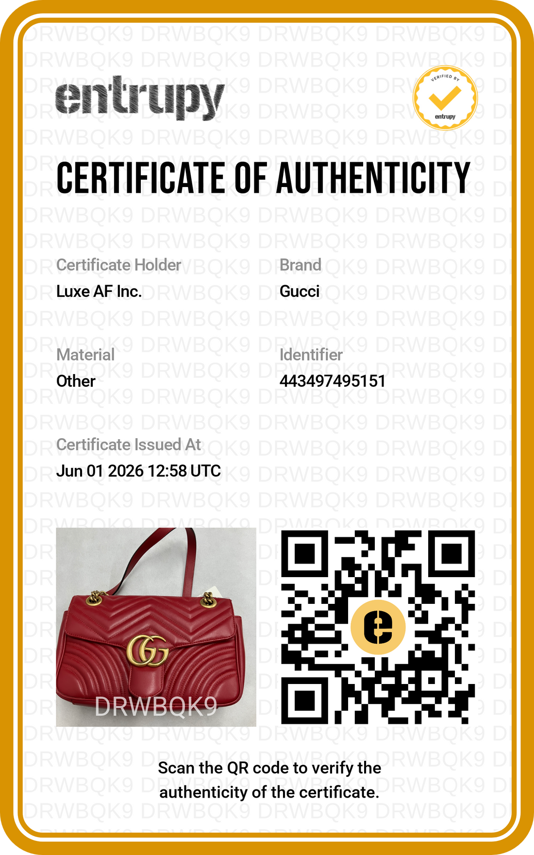 Gucci GG Marmont Red Matelasse Leather Shoulder Bag GG1304