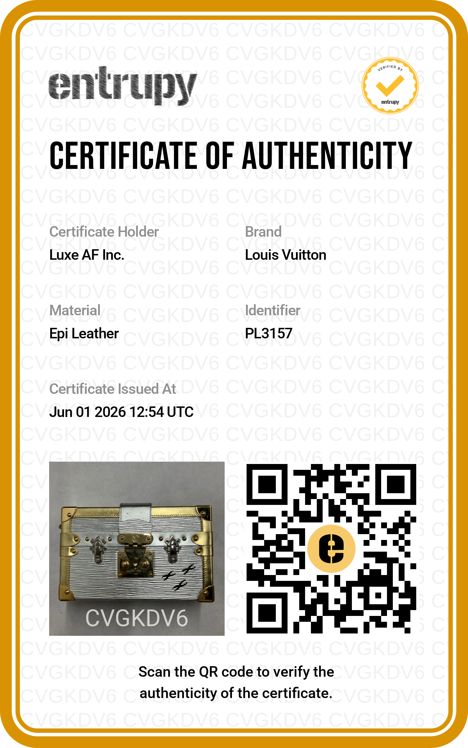 Louis Vuitton Petite Malle Gold/Silver Epi Leather Shoulder Bag LV3009