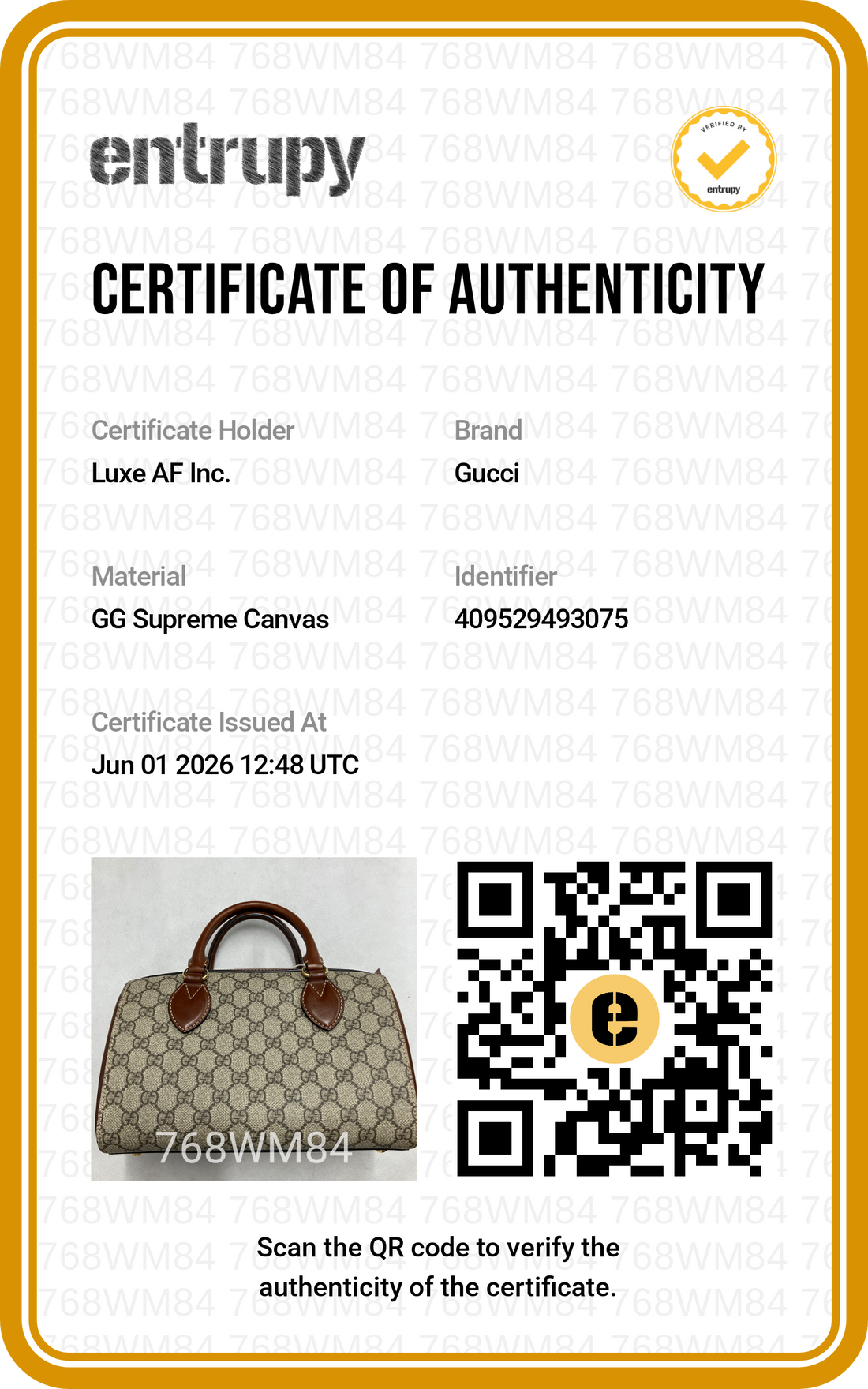 Gucci GG Supreme Canvas Boston Bag GG1164
