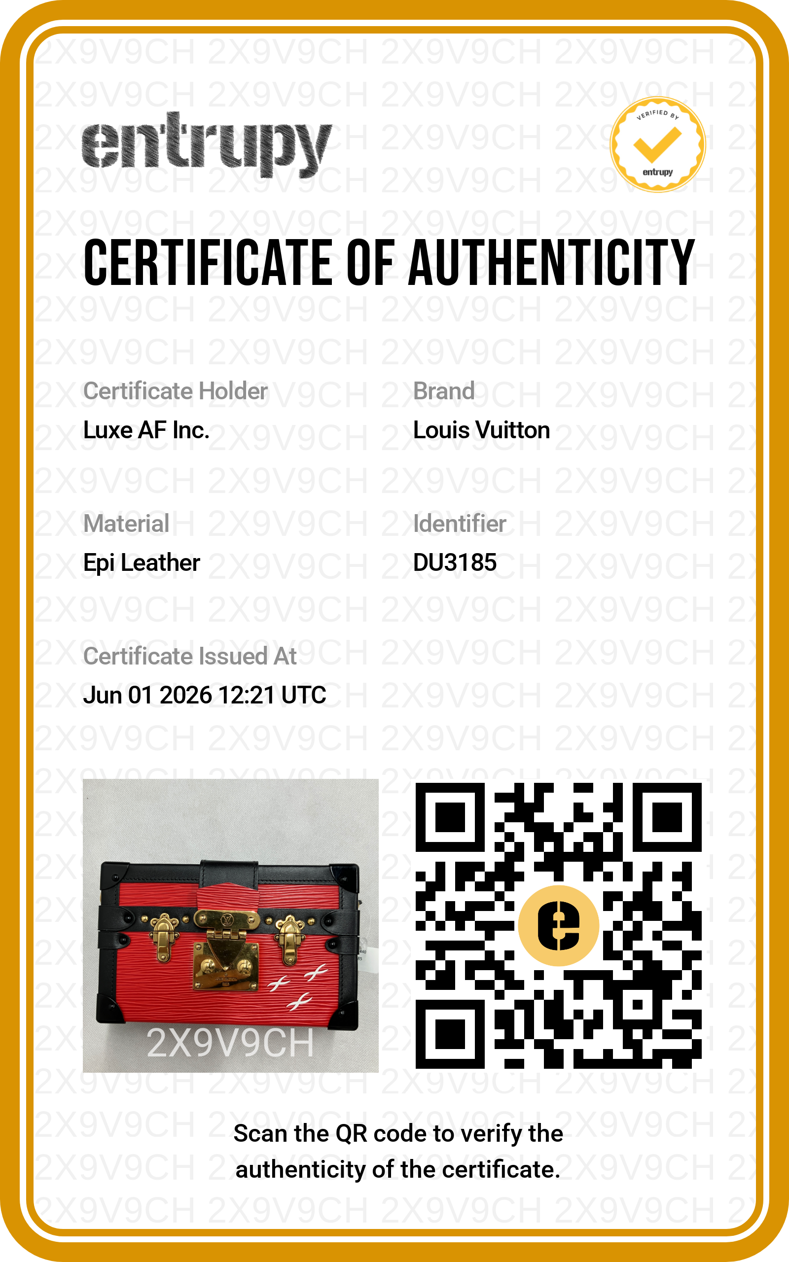 Louis Vuitton Petite Malle Red Epi Leather Shoulder Bag LV2911