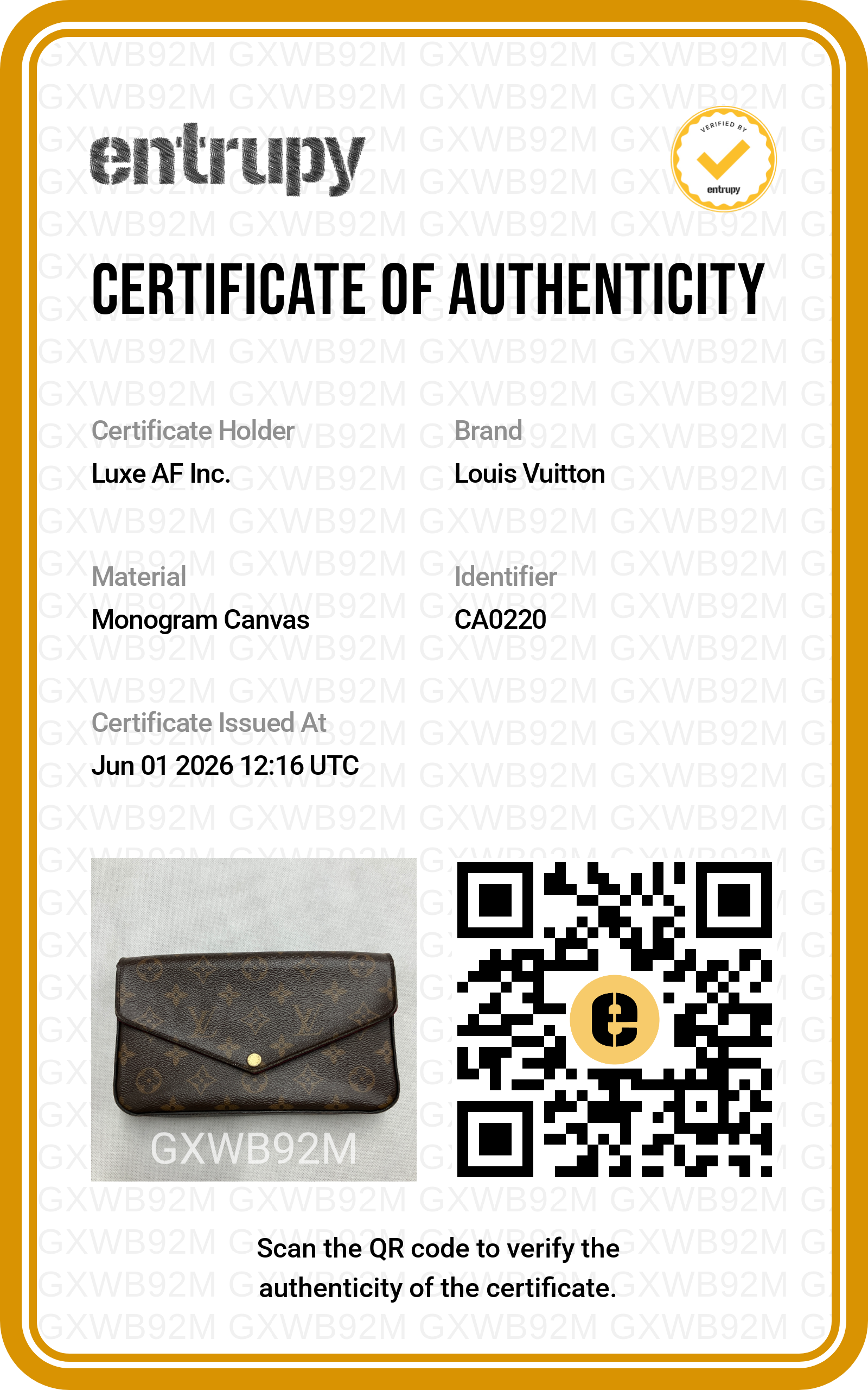 Louis Vuitton Brown Monogram Canvas Pochette Felicie LV2908