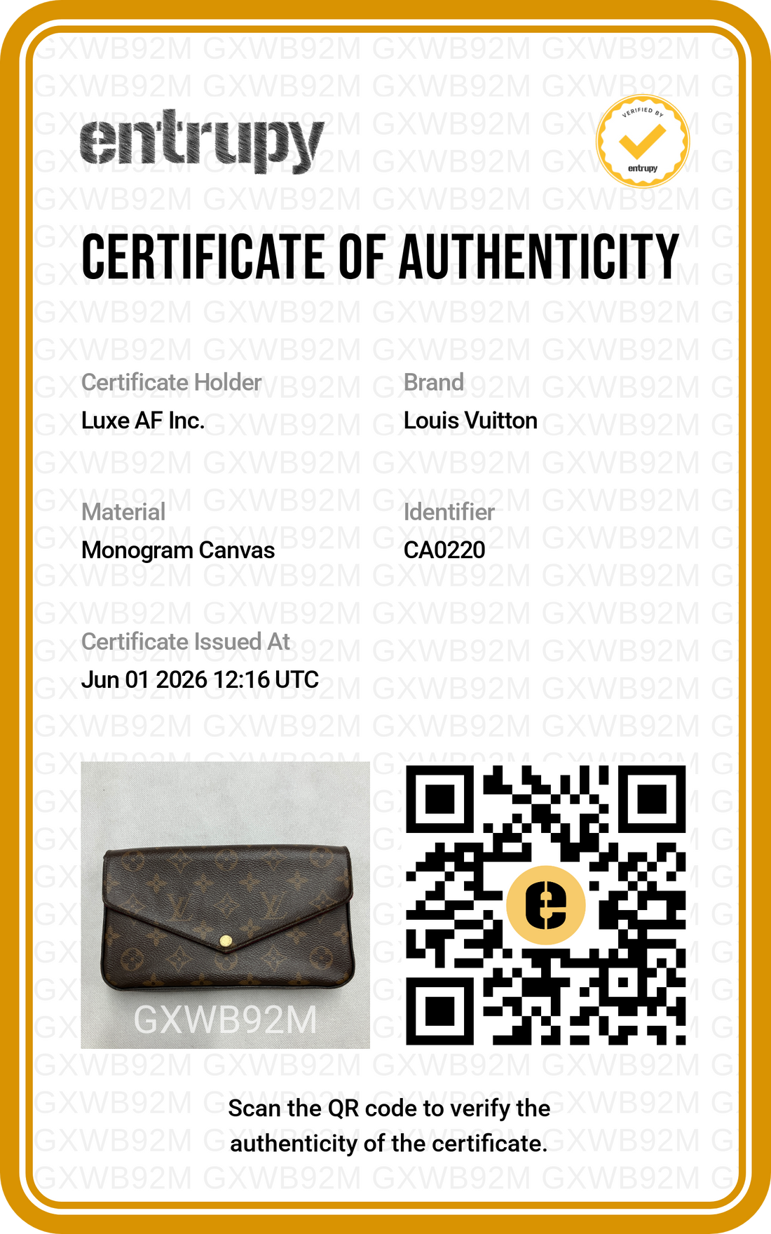 Louis Vuitton Brown Monogram Canvas Pochette Felicie LV2908