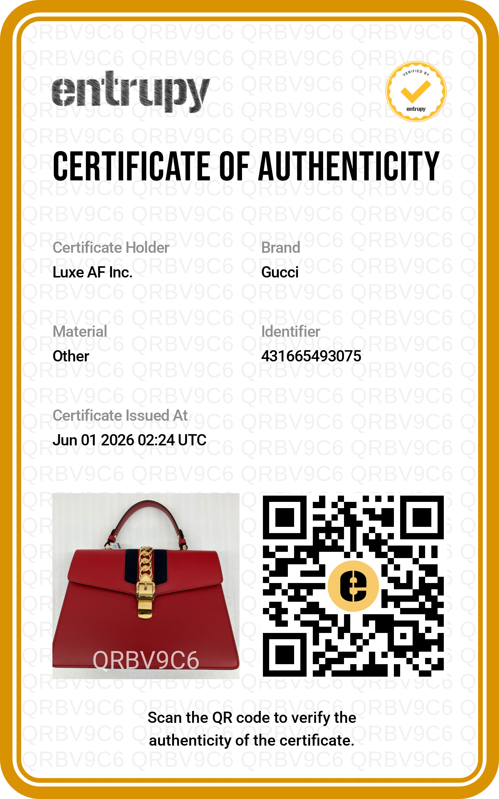 Gucci Sylvie Red Leather Large Size Shoulder Bag GG1157
