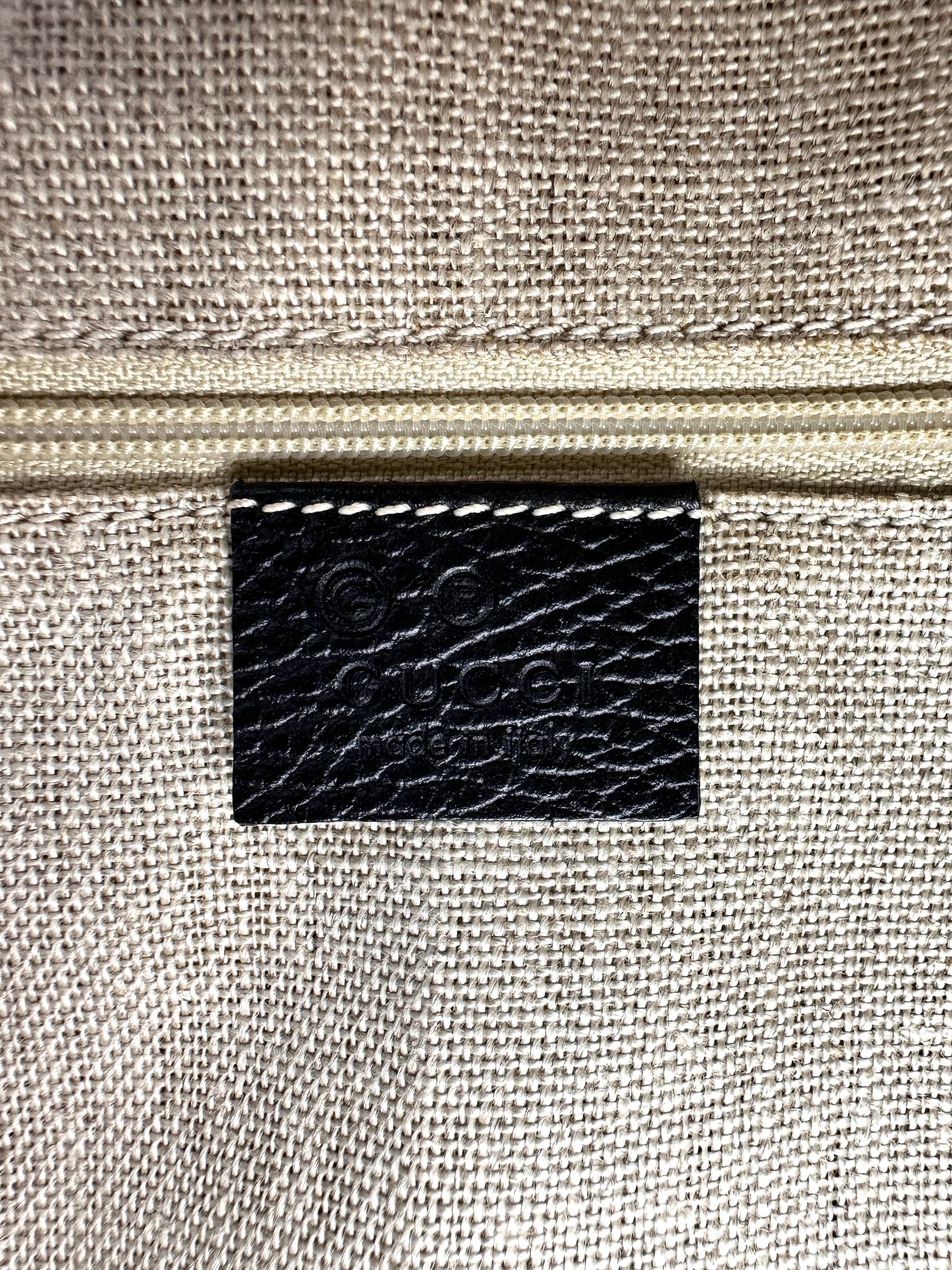 Gucci Interlocking G Black Leather Handle Bag GG1162